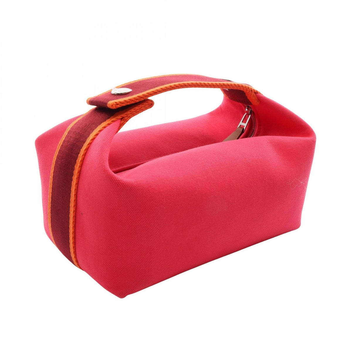 Hermes Bordeaux Orange Pink Canvas Handbag (Pre-Owned)