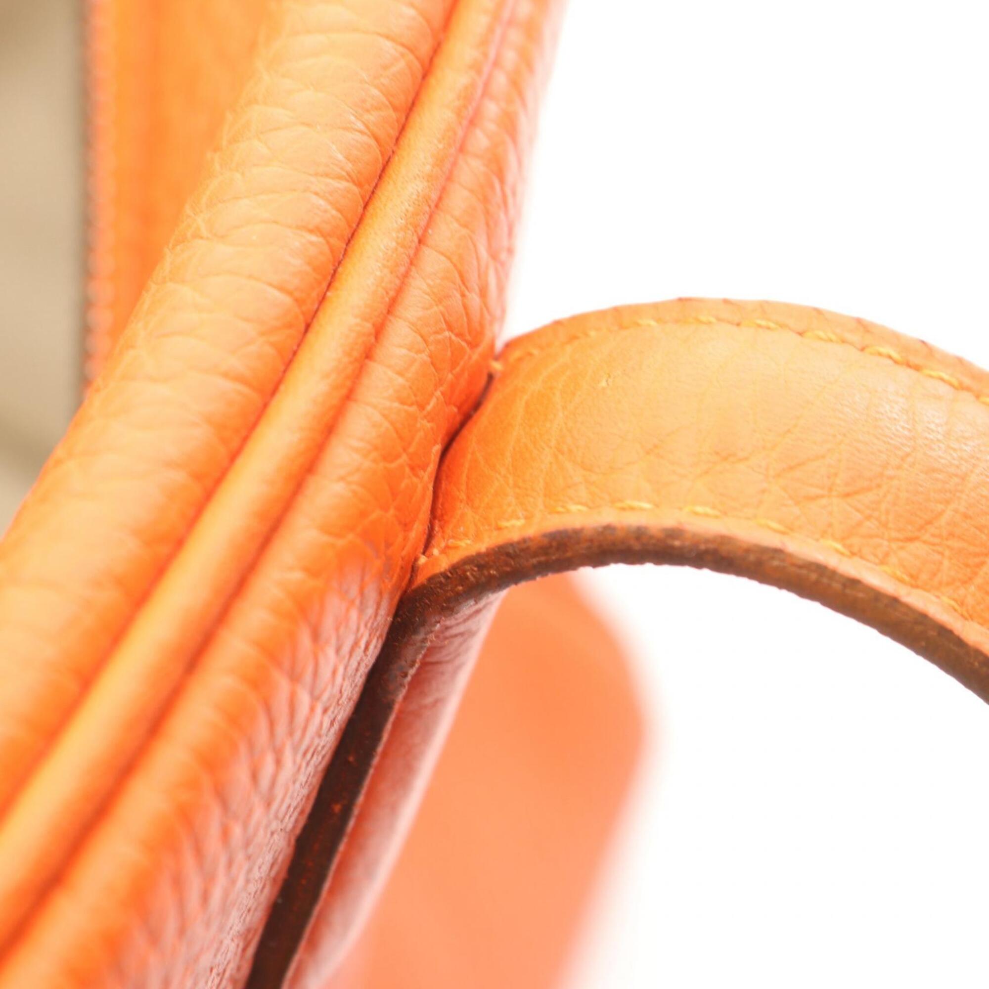 Hermes Orange Leather Handbag (Pre-Owned)