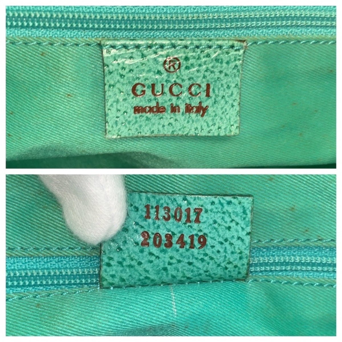Gucci Gg Canvas Beige Green Gg Canvas Shoulder Bag Tote Bag (Pre-Owned)