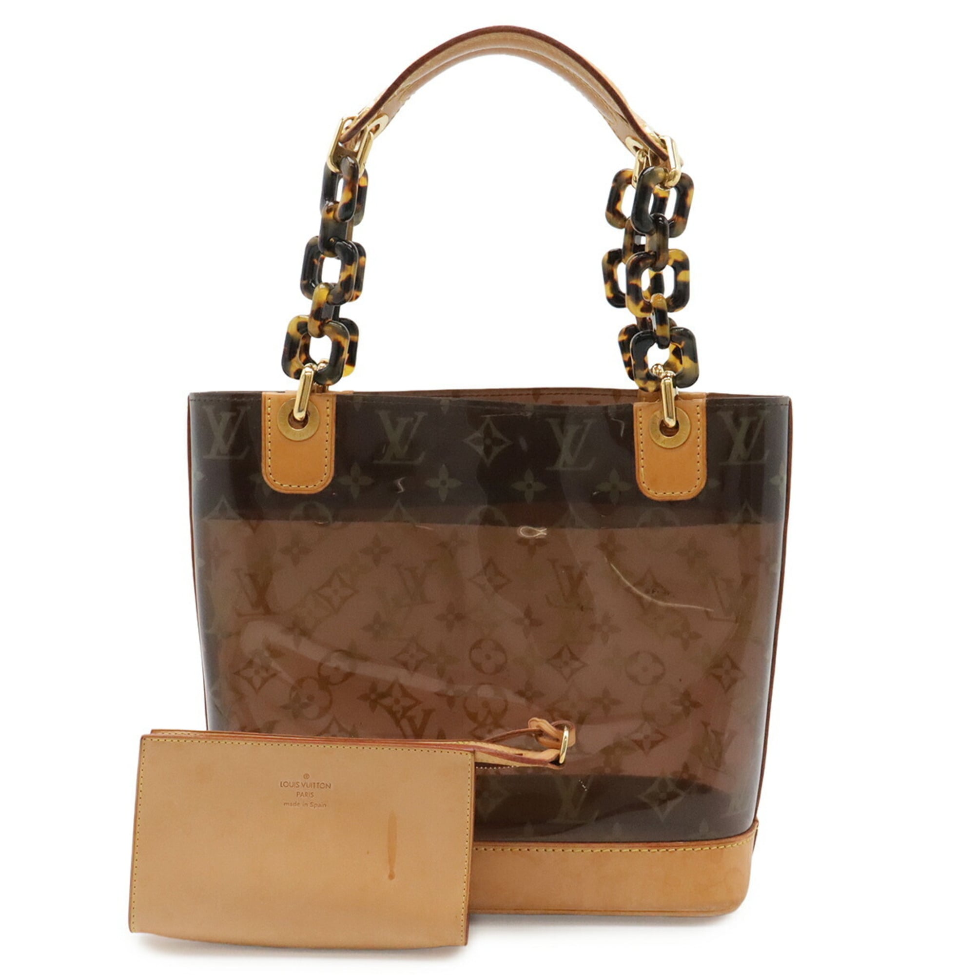 Louis Vuitton Brown Clear Monogram Vinyl Monogram Pouch Tote Bag (Pre-Owned)