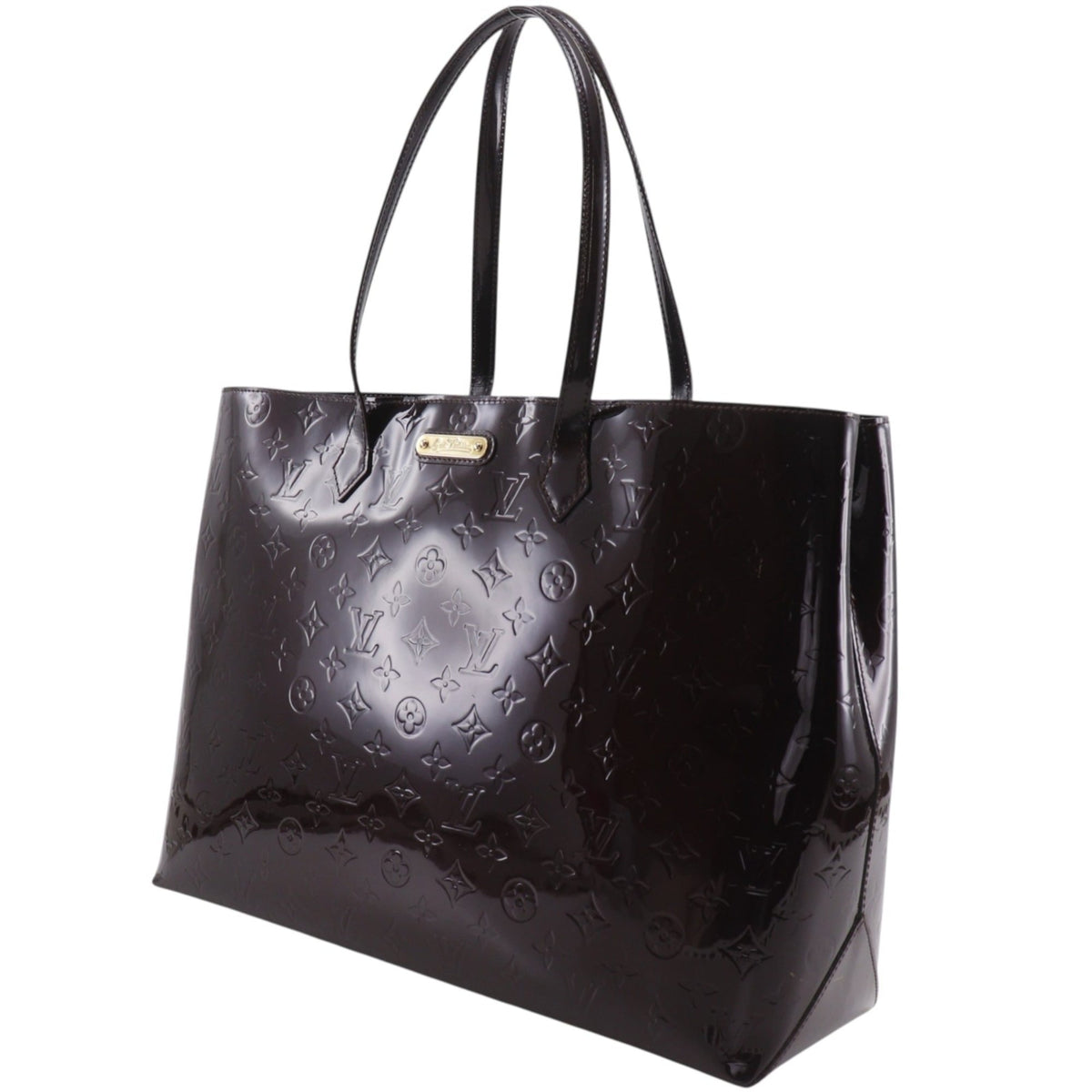 Louis Vuitton Monogram Vernis Red Color Wine Monogram Vernis Tote Bag (Pre-Owned)