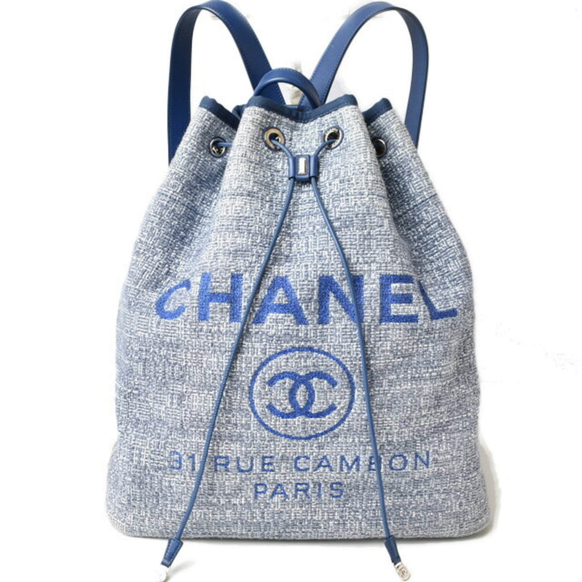 Chanel Cotton Canvas Denim Backpack (Pre-Owned)