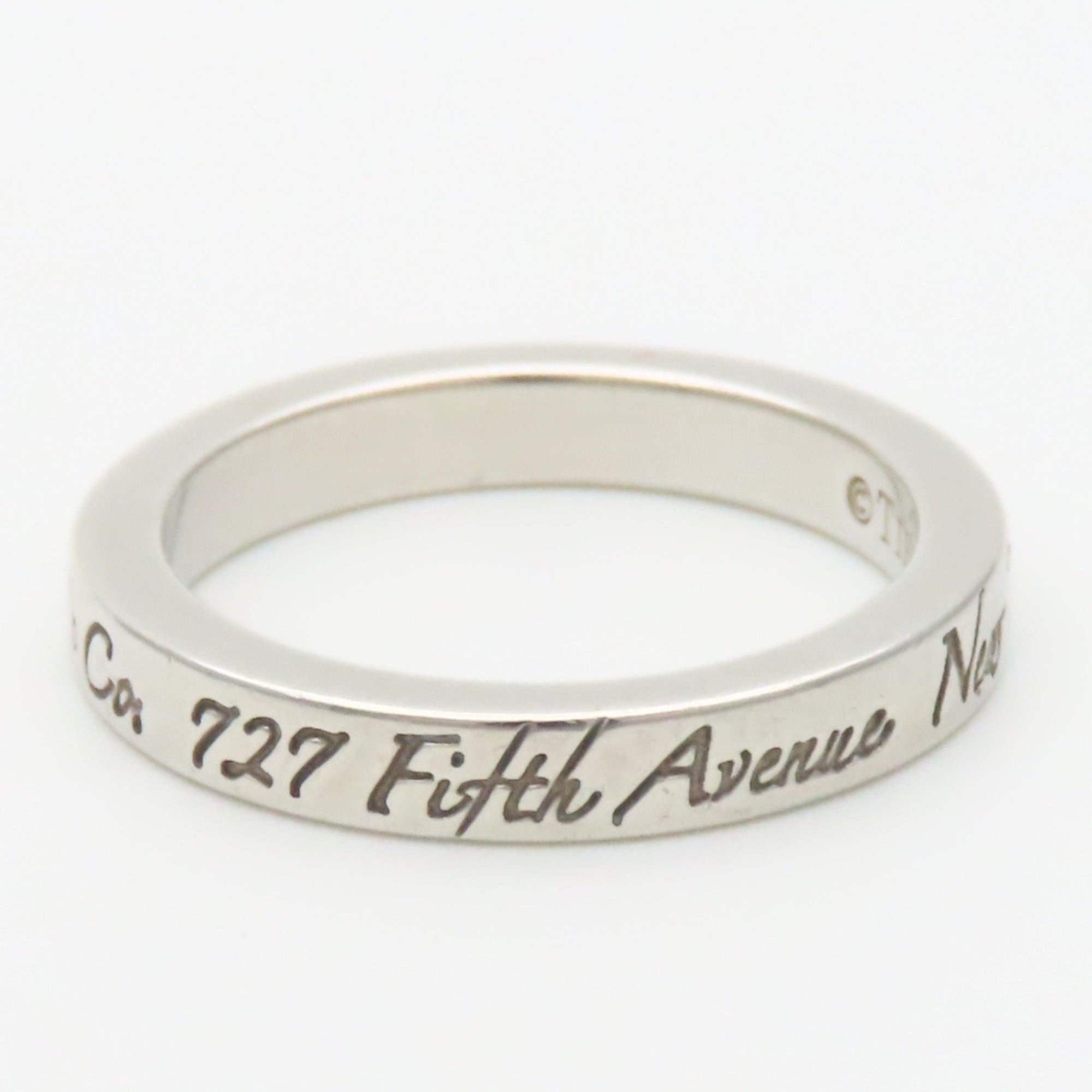 Tiffany Silver Silver 925 Band Ring (Pre-Owned)