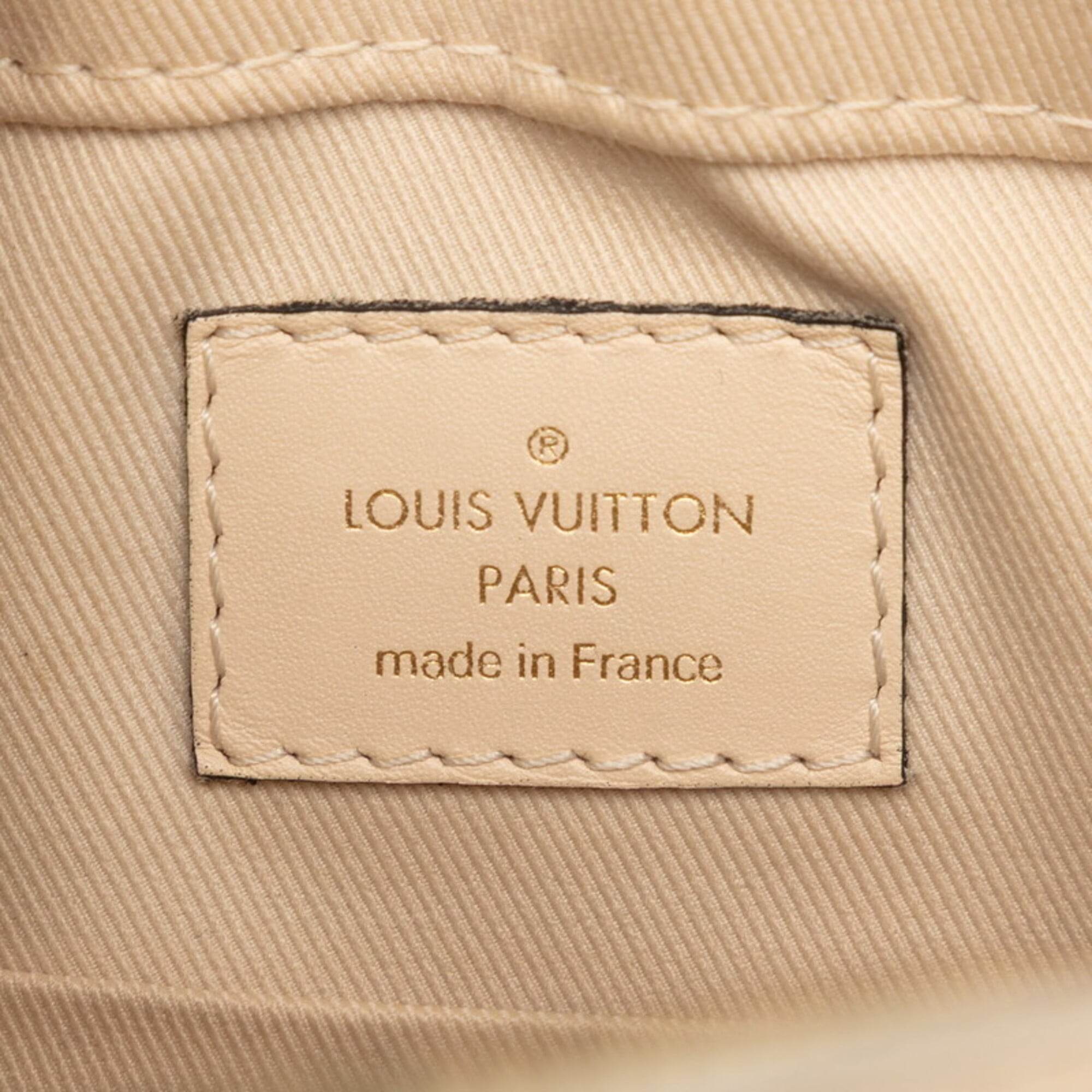 Louis Vuitton Beige Brown Leather Pvc Handbag Shoulder Bag (Pre-Owned)