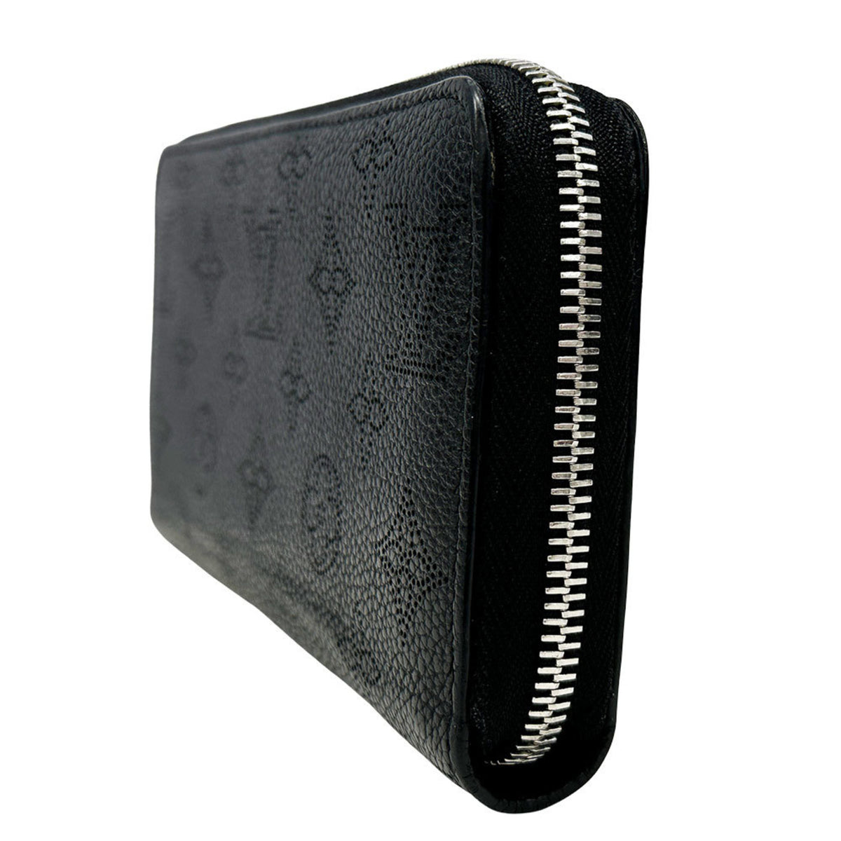 Louis Vuitton Black Noir Mahina Leather Long Wallet (Bi-Fold) (Pre-Owned)