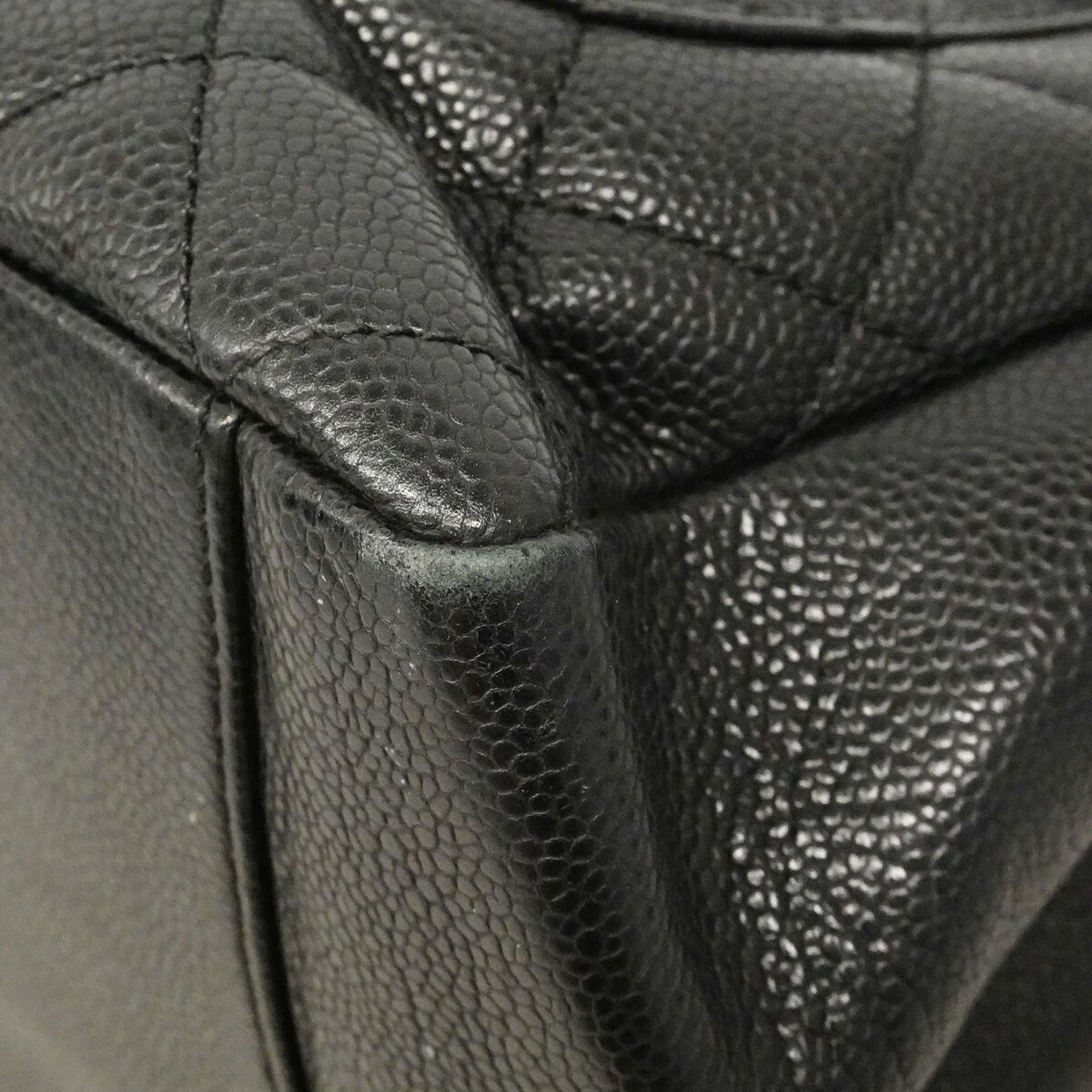 Chanel Black Grained Calfskin Tote Bag (Pre-Owned)