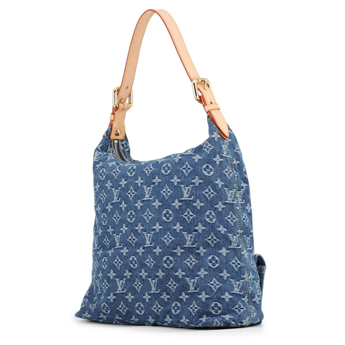Louis Vuitton Blue Yellow Monogram Denim Shoulder Bag (Pre-Owned)