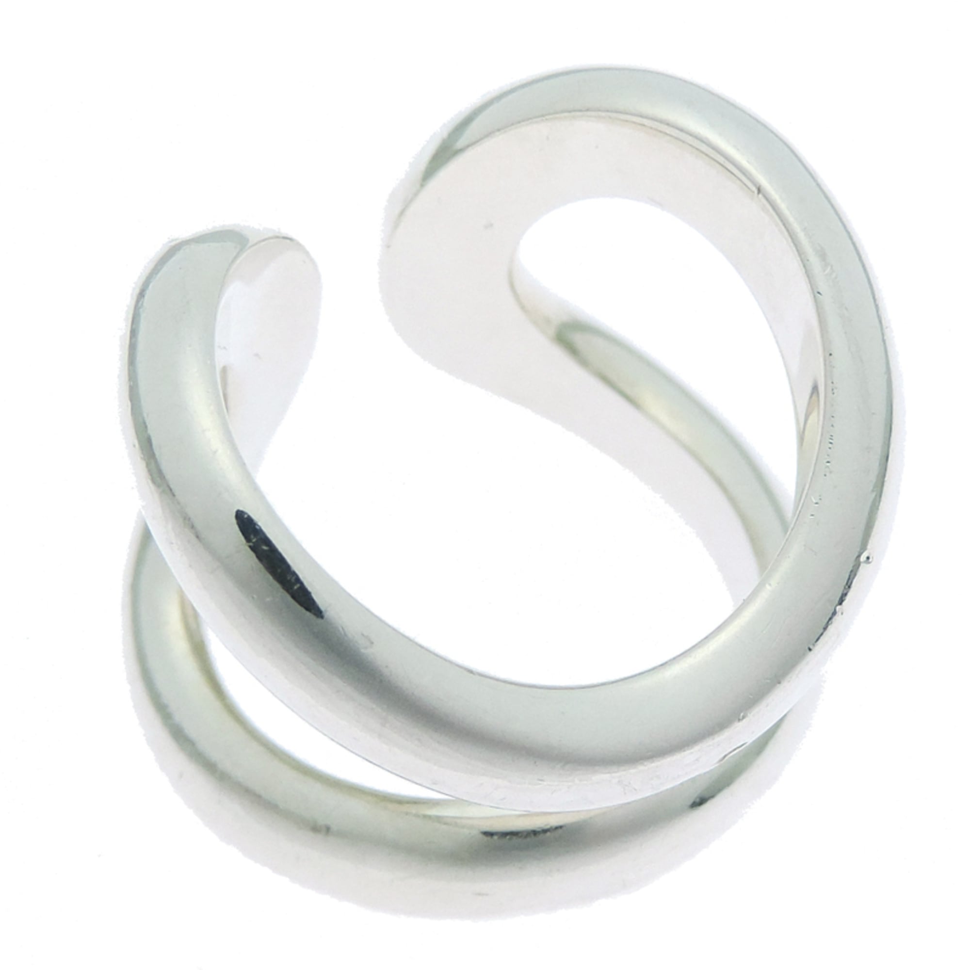 Hermes Silver 925 Band Ring (Pre-Owned)