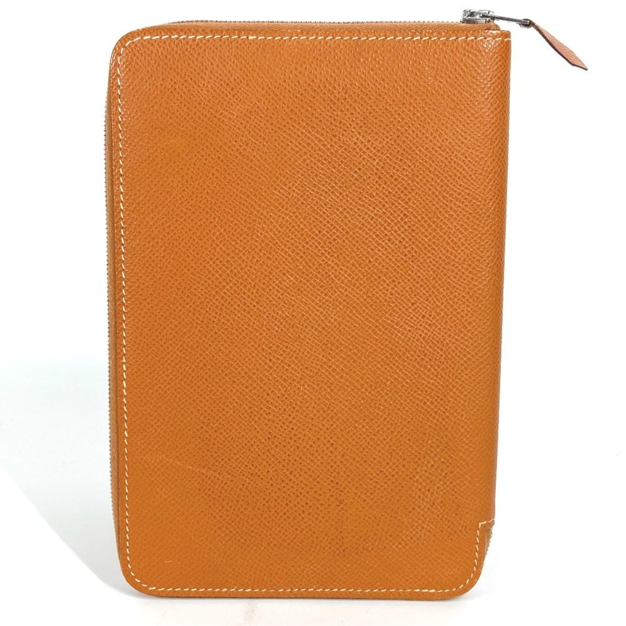 Hermes Azap Gold Leather Long Wallet (Bi-Fold) (Pre-Owned)