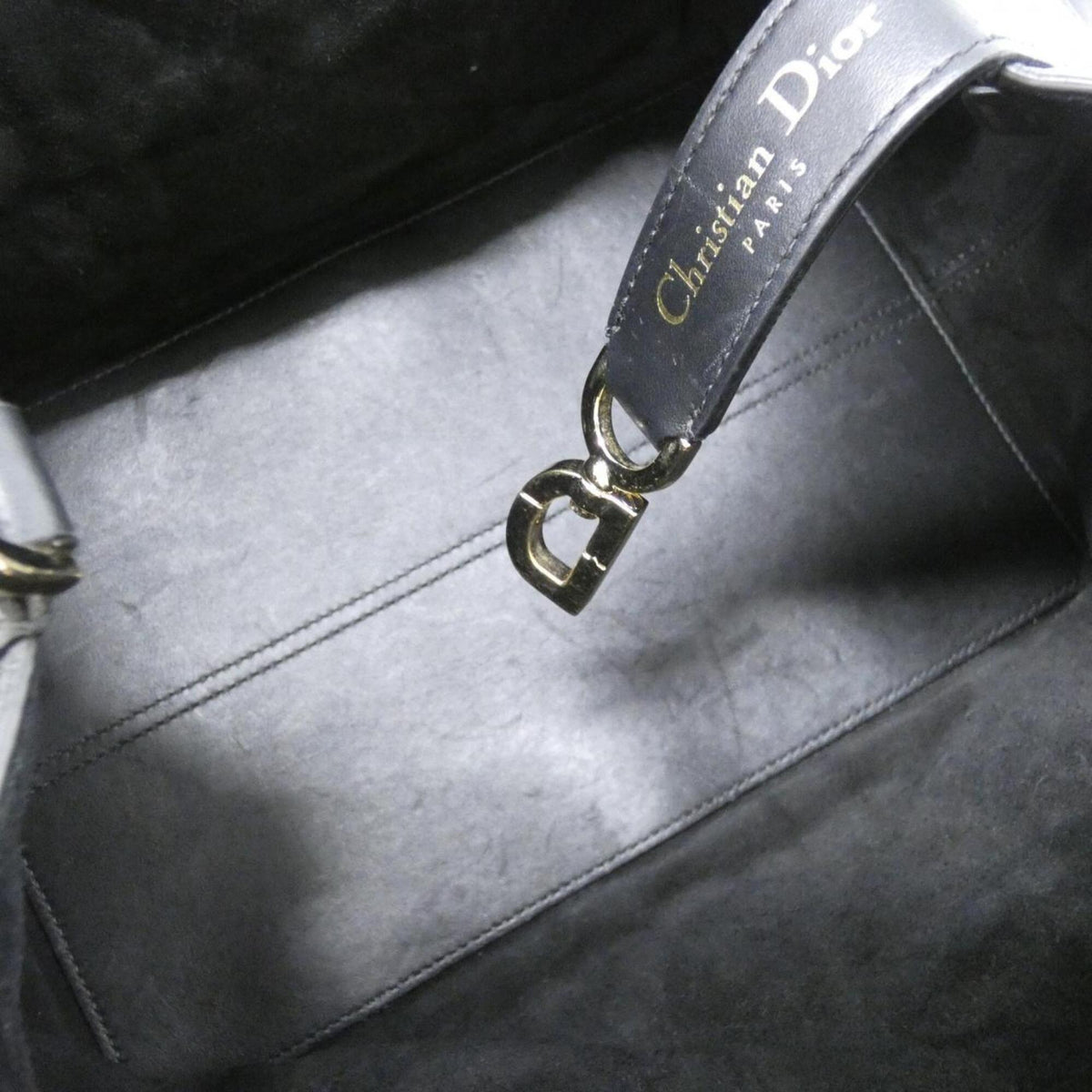 Christian Dior Black Leather Handbag Pouch (Pre-Owned)