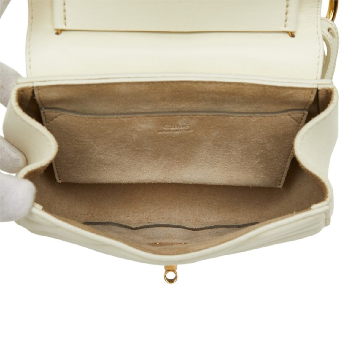 Chloé Ivory Leather Shoulder Bag (Pre-Owned)