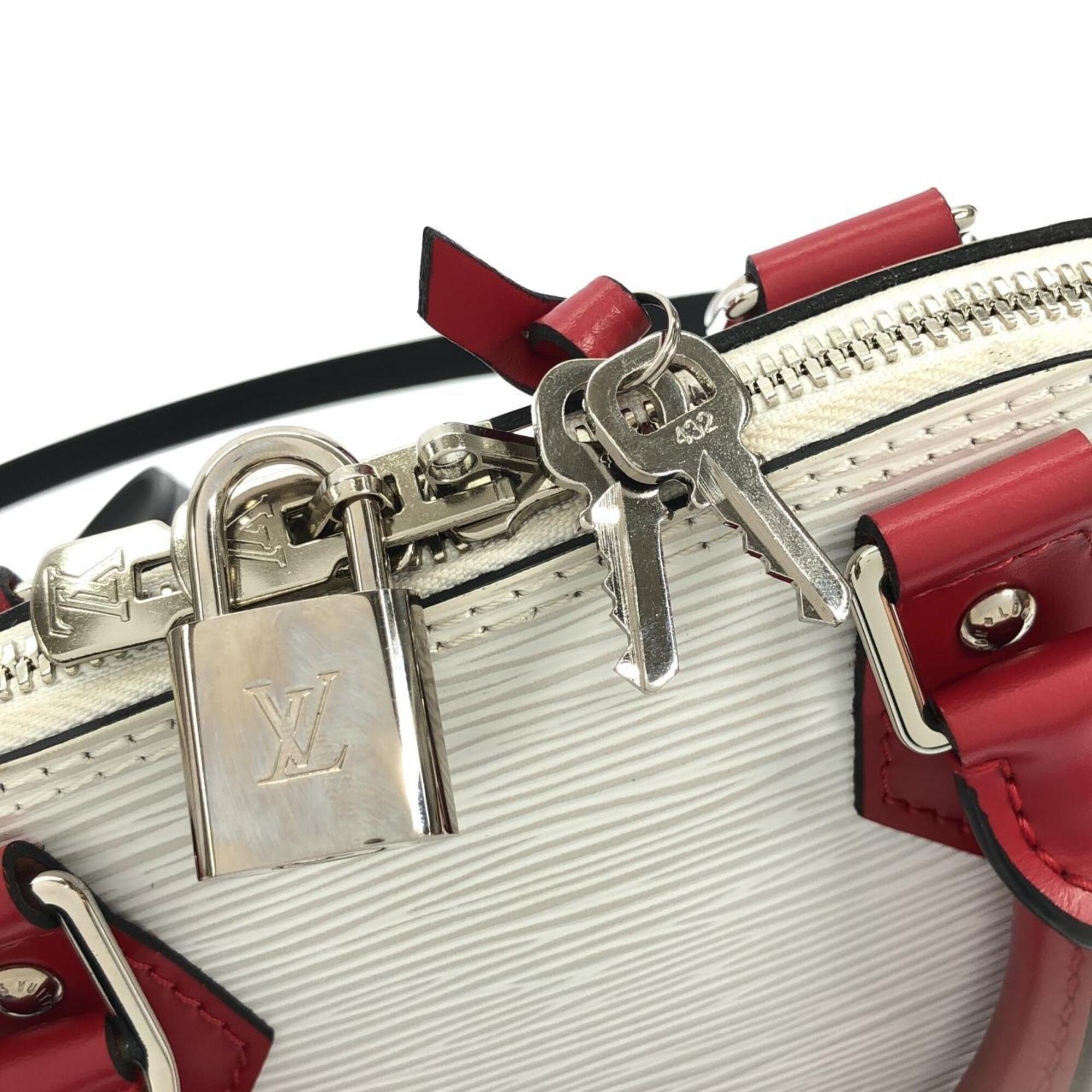 Louis Vuitton Silver Leather Handbag (Pre-Owned)