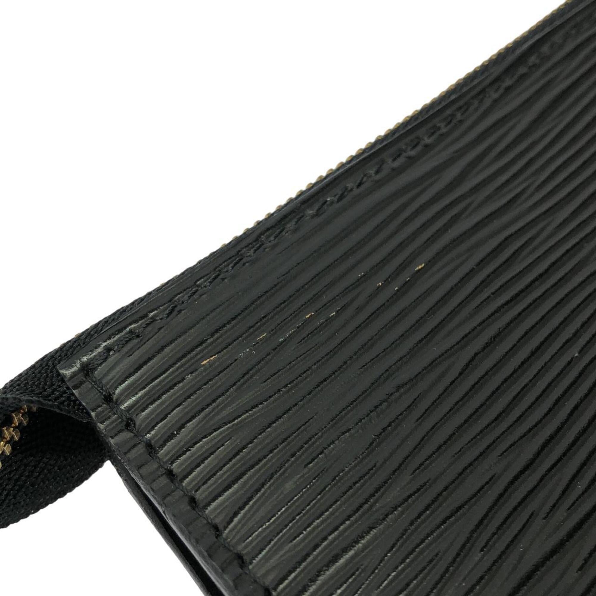 Louis Vuitton Black Leather Pochette Pouch (Pre-Owned)