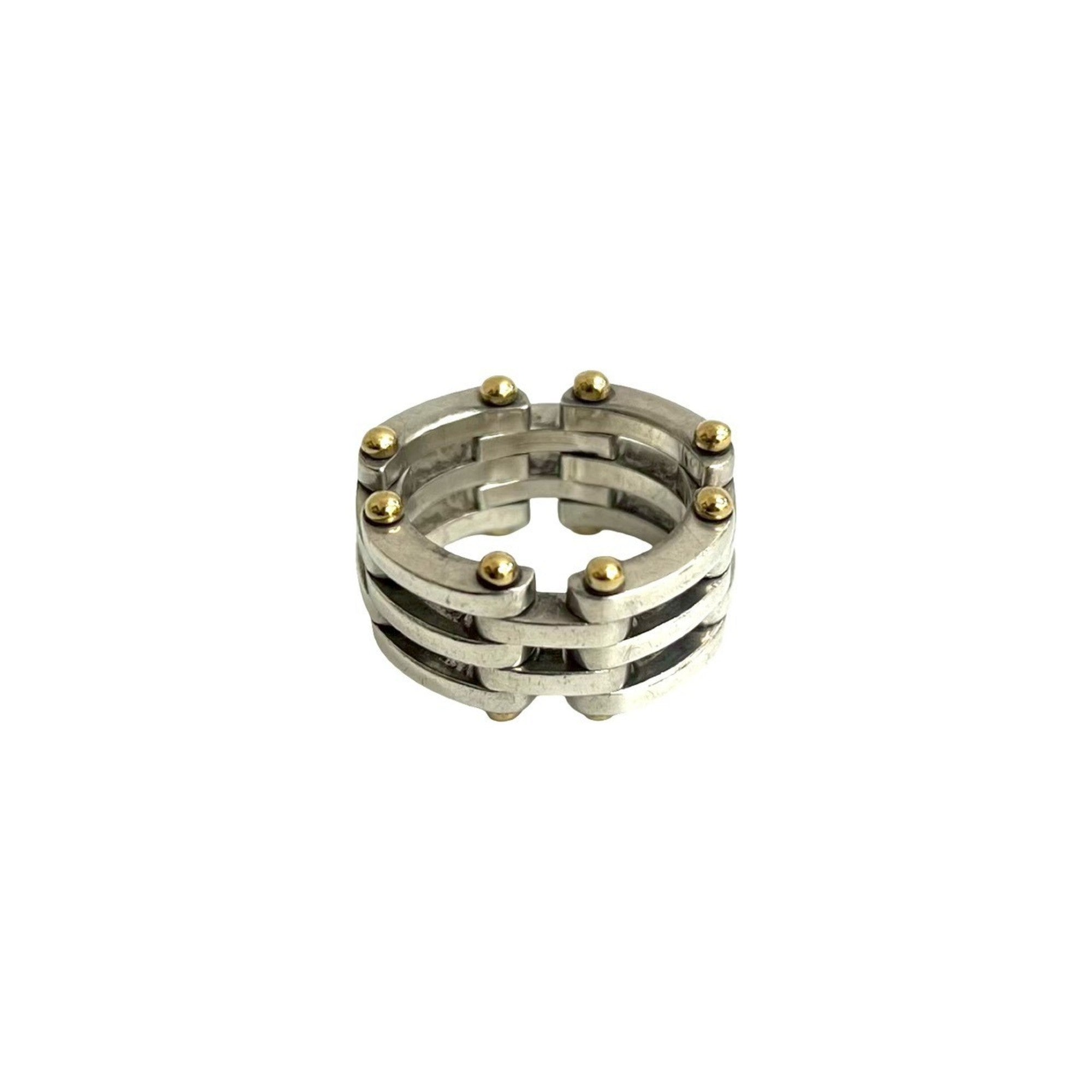 Tiffany Gold Silver Gold (18K) Silver 925 Band Ring (Pre-Owned)