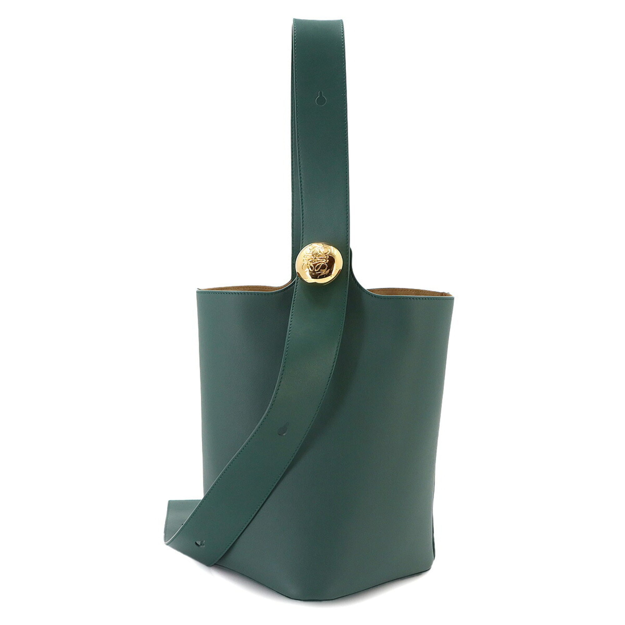 Loewe Green Leather Handbag Shoulder Bag (Pre-Owned)