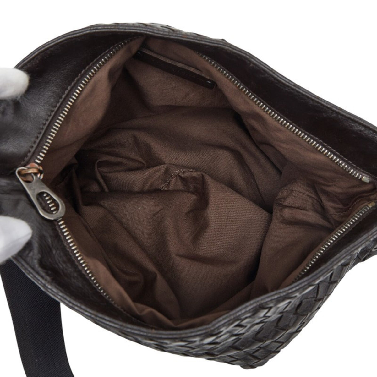 Bottega Veneta Dark Brown Leather Shoulder Bag (Pre-Owned)