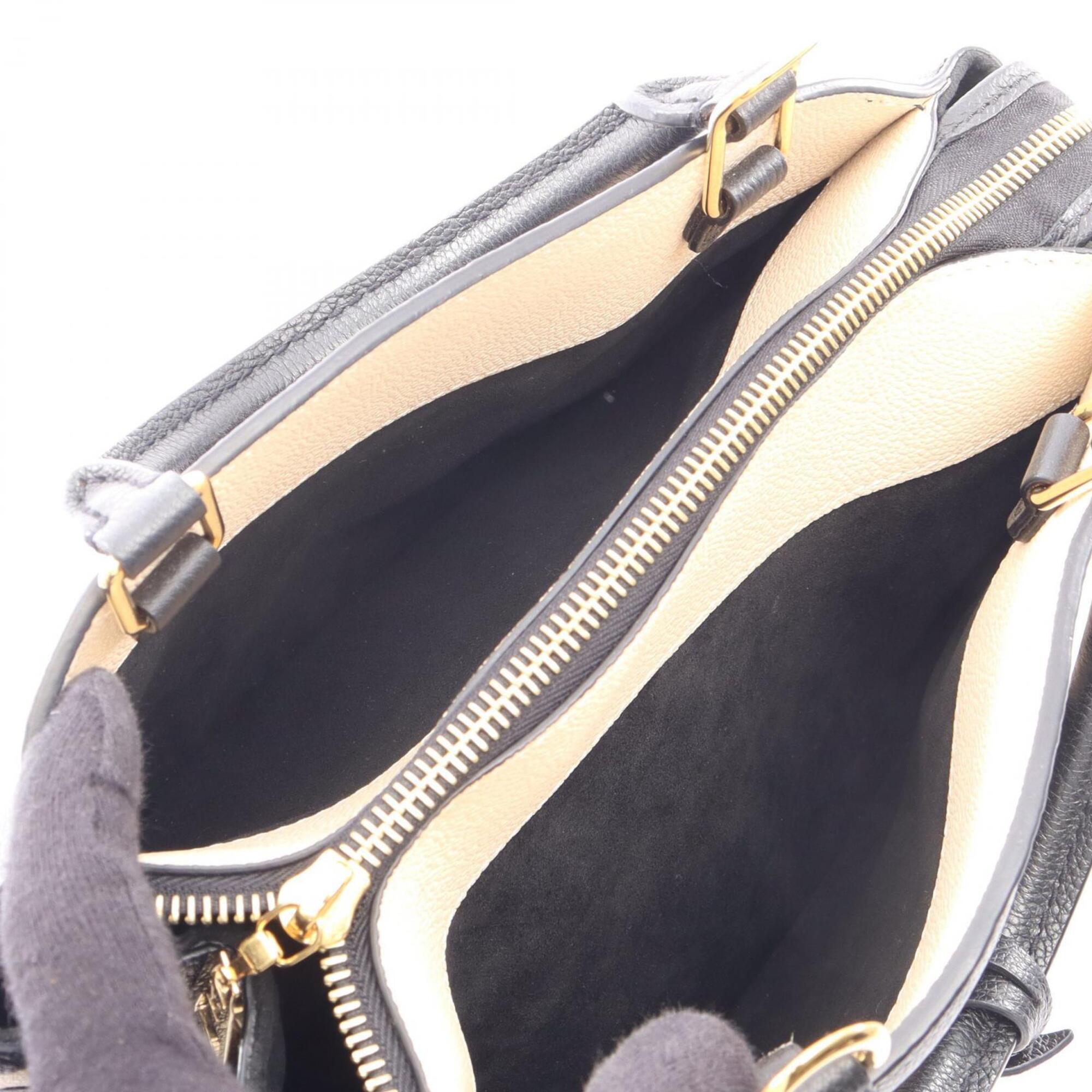 Louis Vuitton Monogram Empreinte Beige Black Leather Handbag (Pre-Owned)