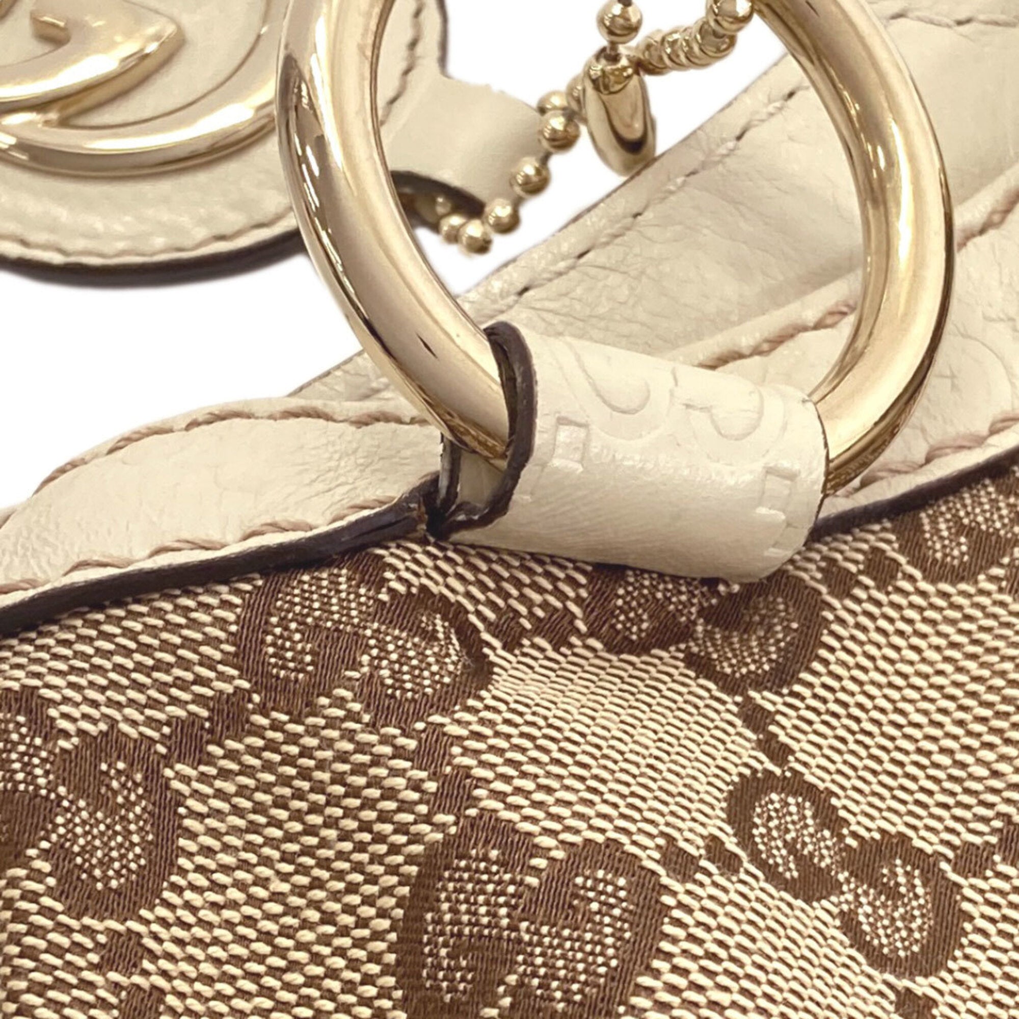 Gucci Sukey Brown Canvas Tote Bag (Pre-Owned)