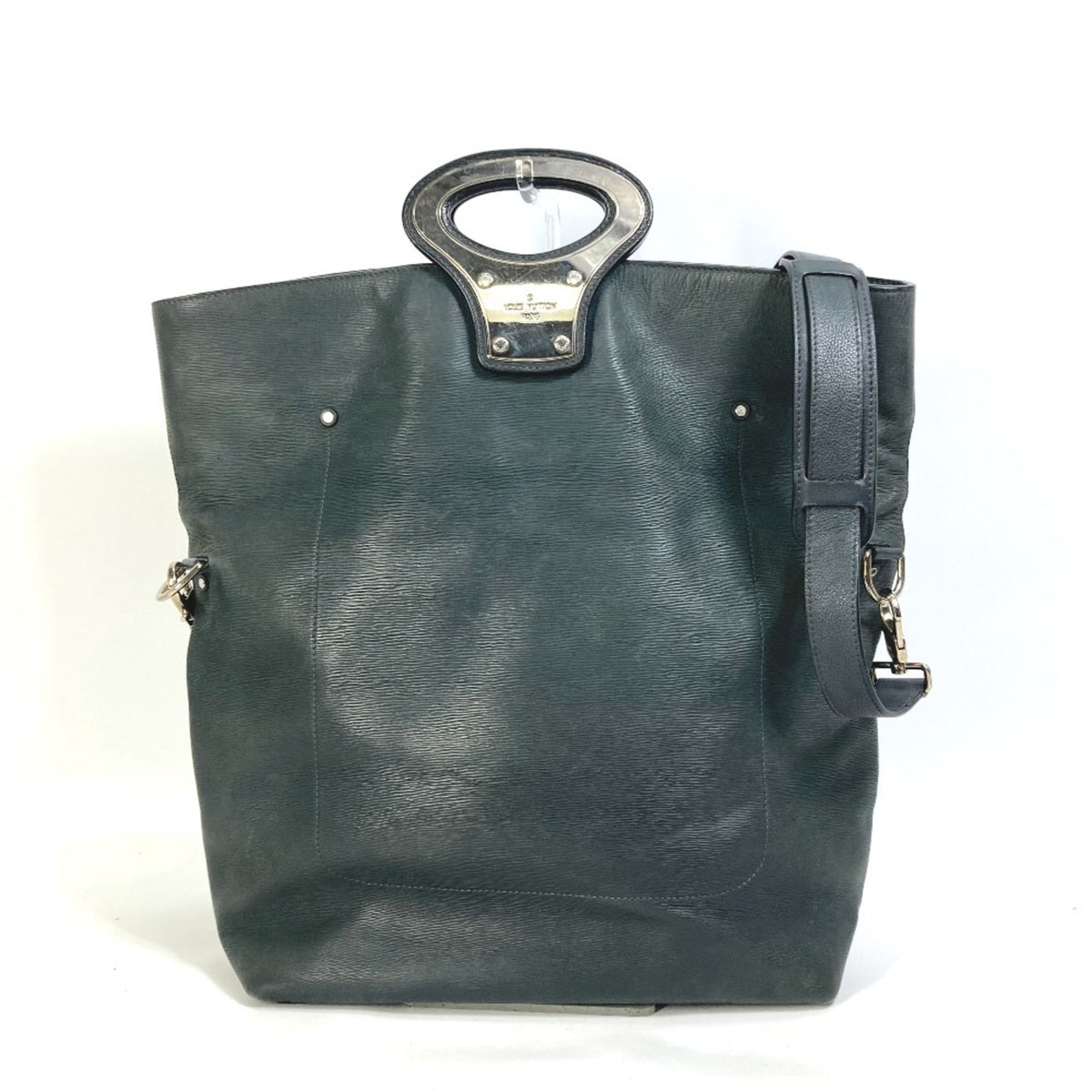 Louis Vuitton Black Noir Leather Handbag Shoulder Bag (Pre-Owned)