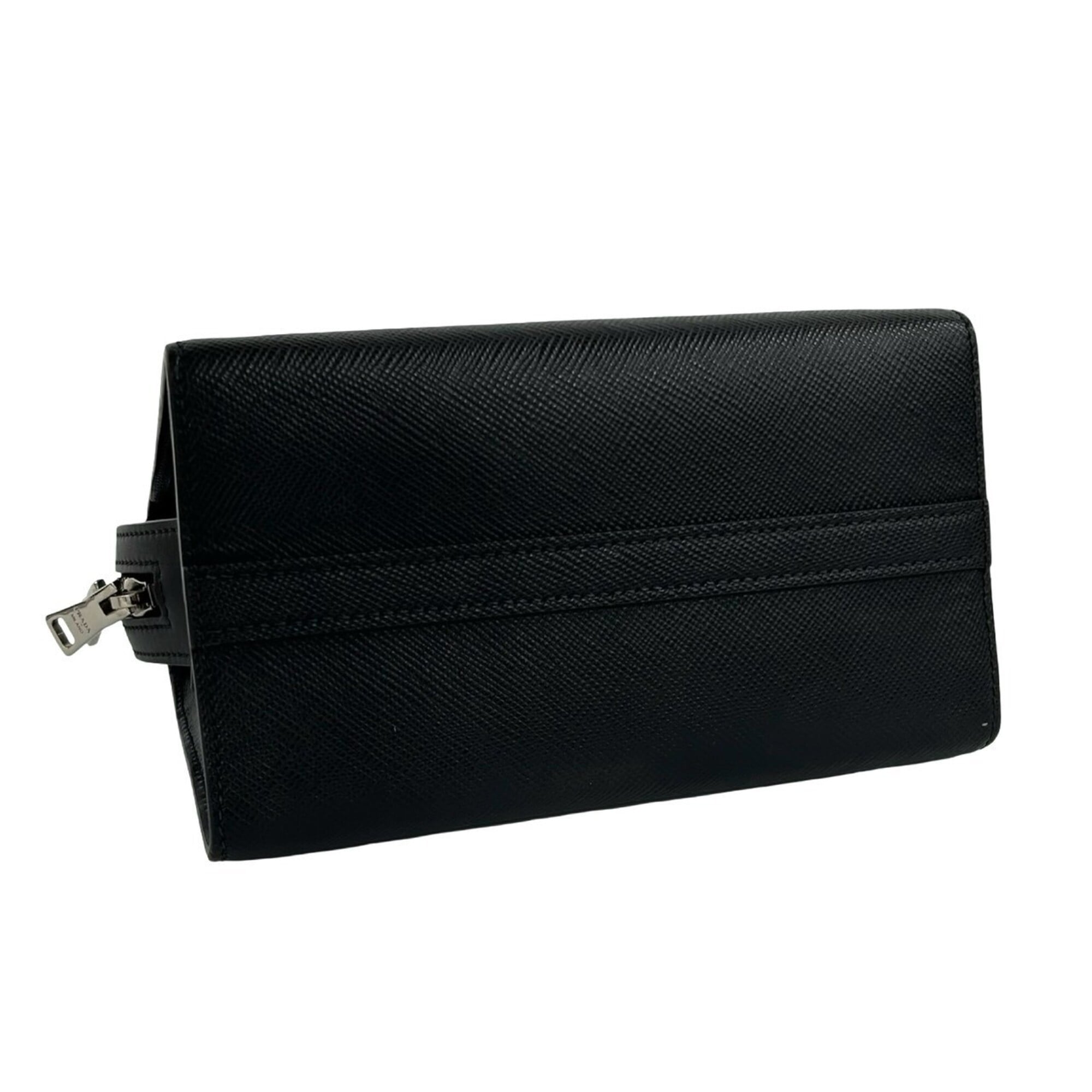 Prada Black Leather Handbag Shoulder Bag (Pre-Owned)