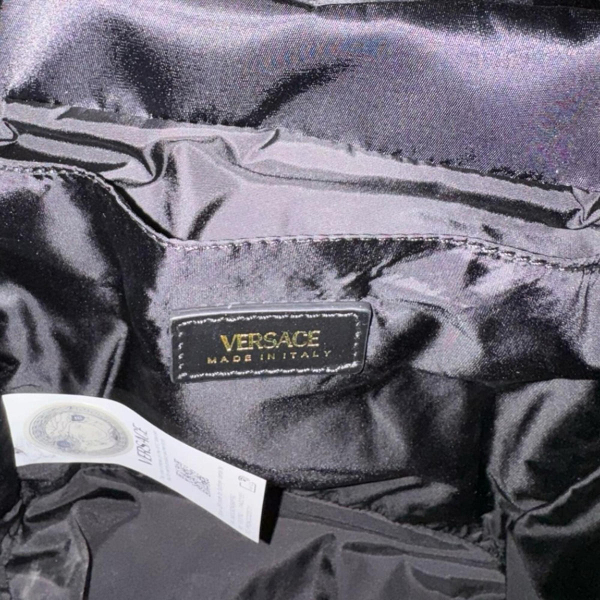 Versace Black Nylon Backpack (Pre-Owned)