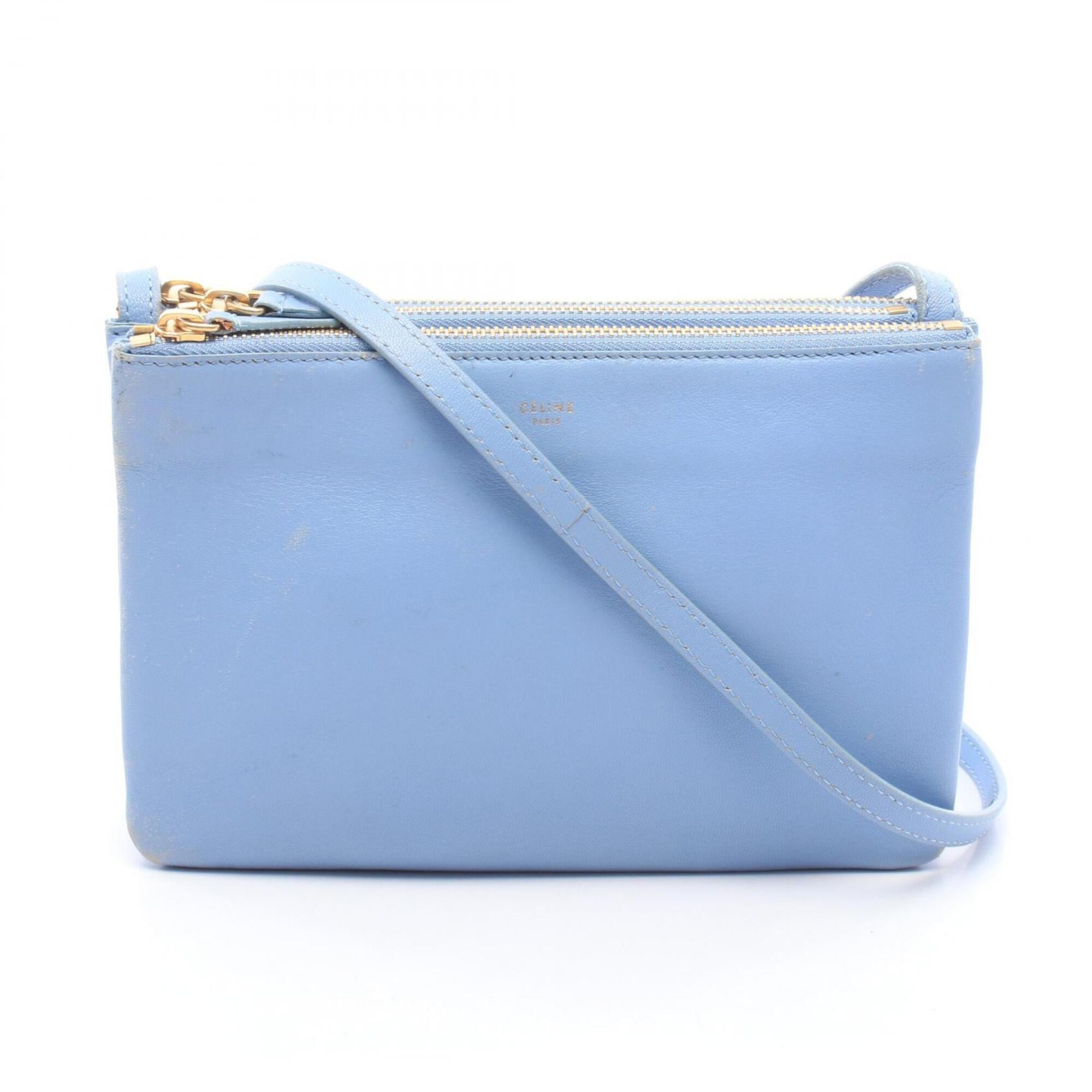 Celine Blue Leather Shoulder Bag (Pre-Owned)