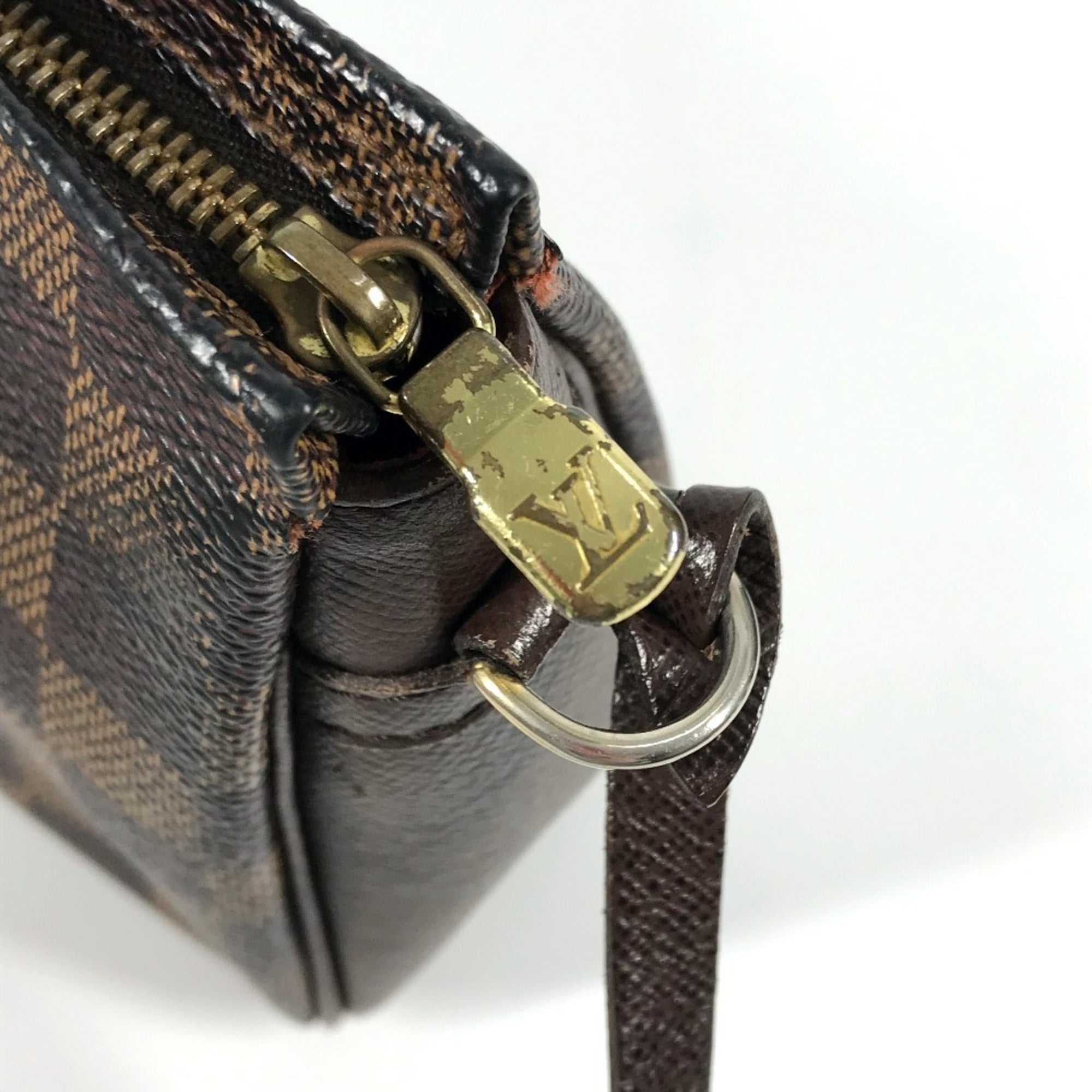 Louis Vuitton Damier Brown Ebene Damier Canvas Handbag Shoulder Bag (Pre-Owned)