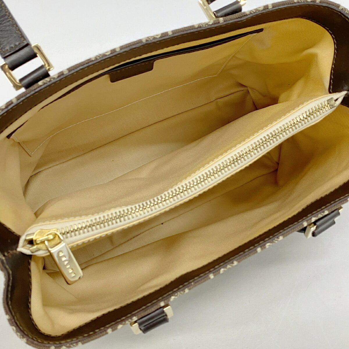 Celine Brown Canvas Handbag (Pre-Owned)