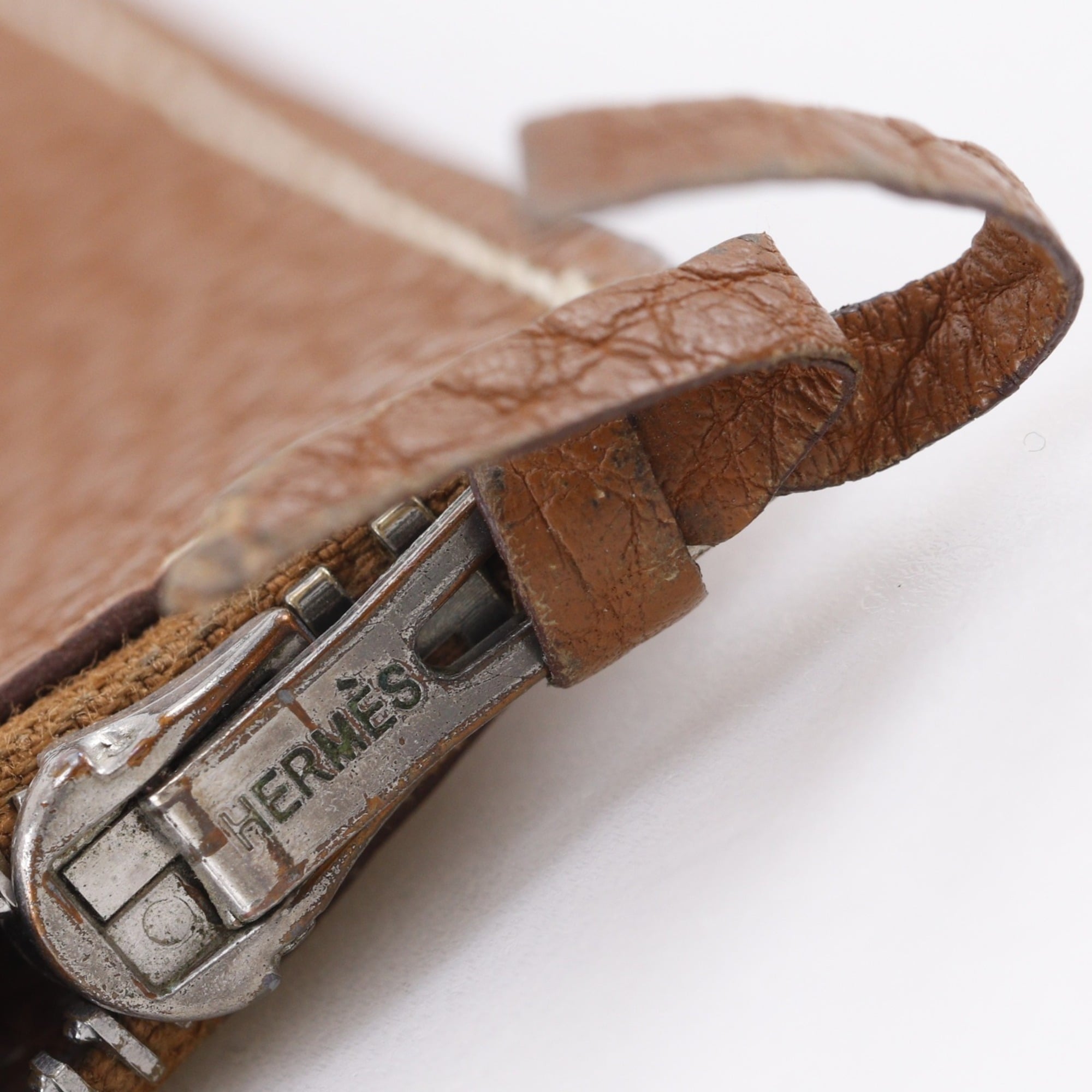 Hermes Brown Taurillon Clemence Leather Long Wallet (Bi-Fold) (Pre-Owned)