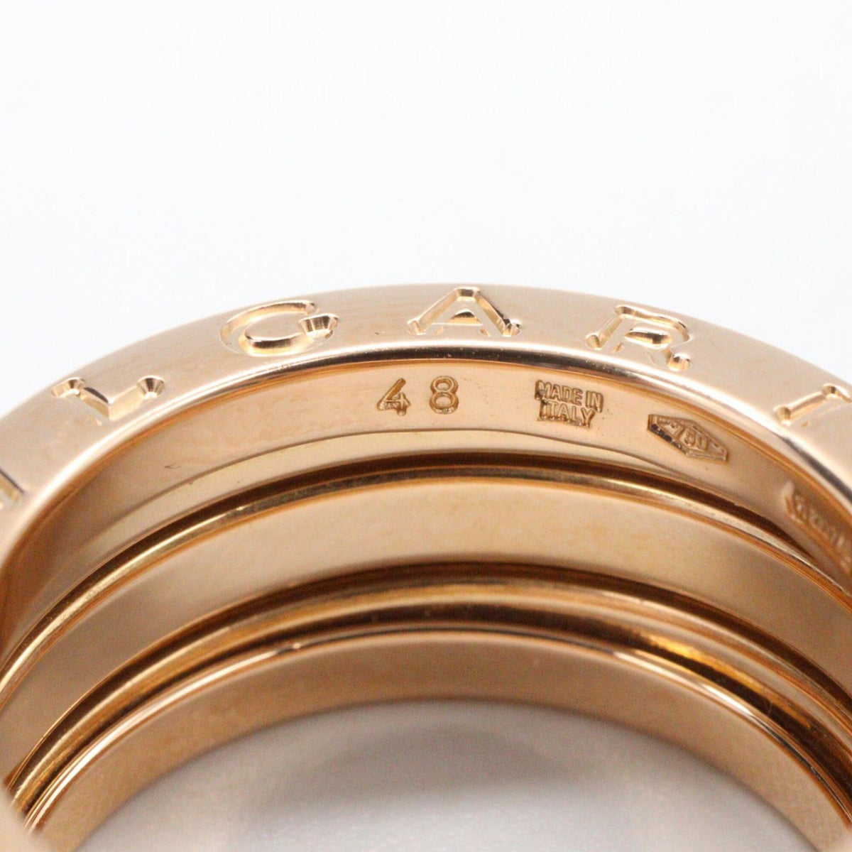 Bvlgari Gold Pink Gold (18K) Band Ring (Pre-Owned)