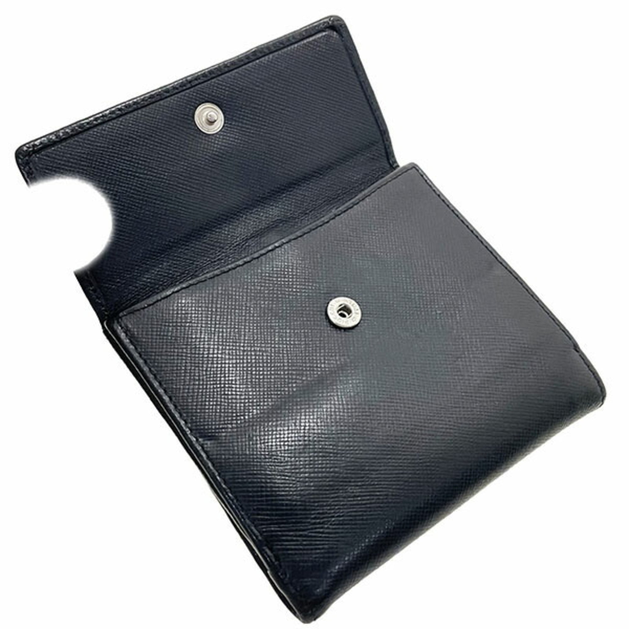 Prada Black Nero Leather Wallet (Bi-Fold) (Pre-Owned)