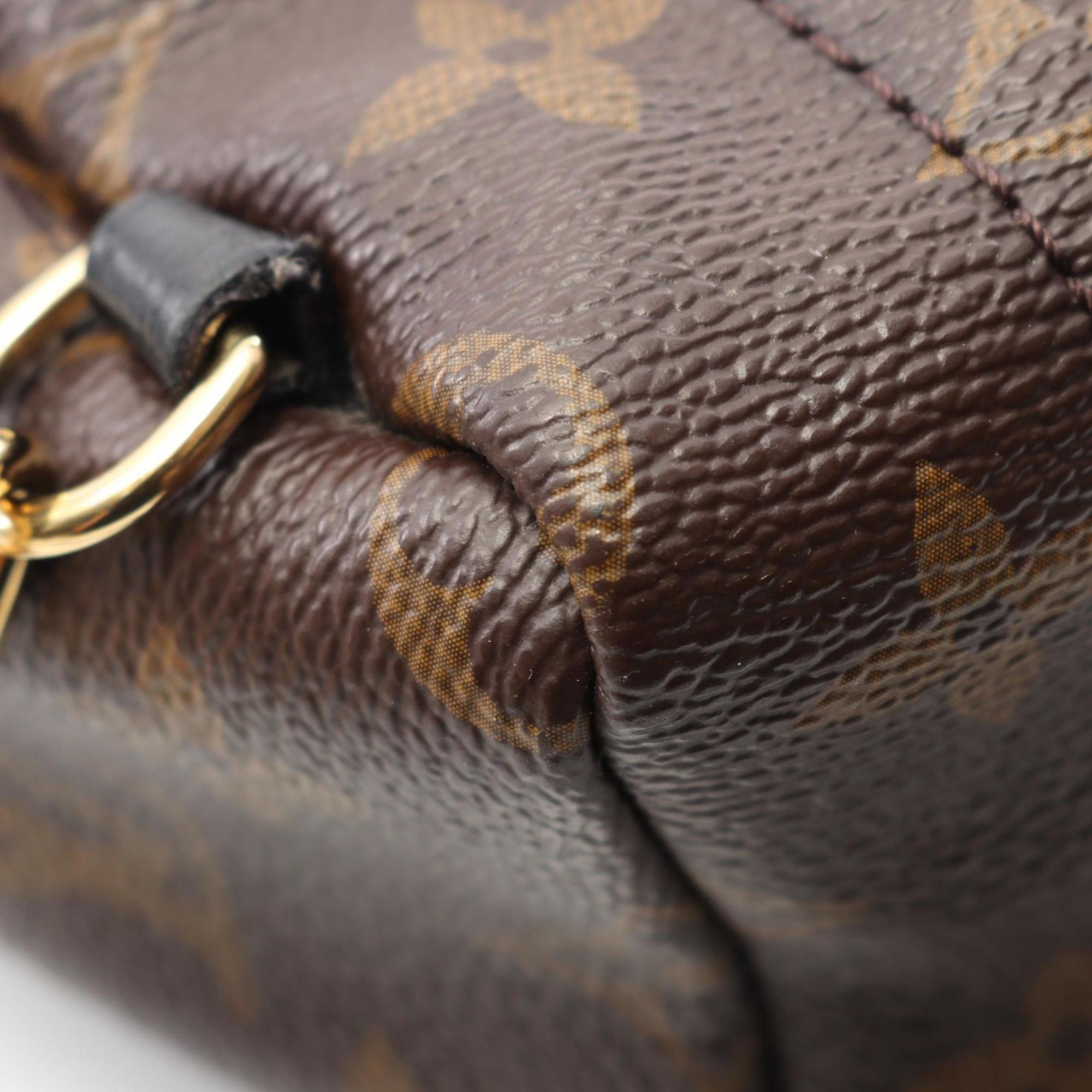 Louis Vuitton Black Brown Monogram Coated Canvas Backpack (Pre-Owned)