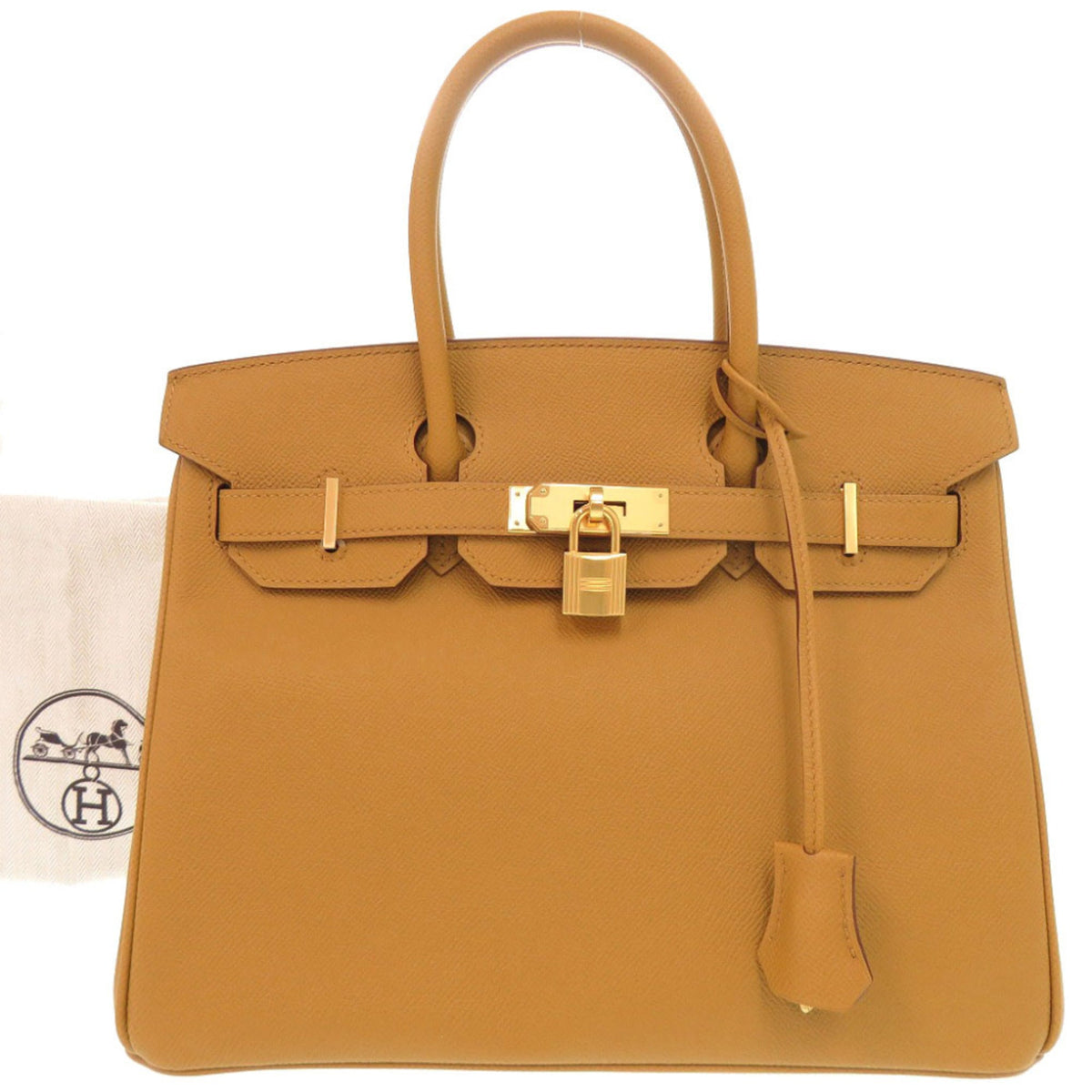 Hermes Gold Epsom Leather Handbag (Pre-Owned)