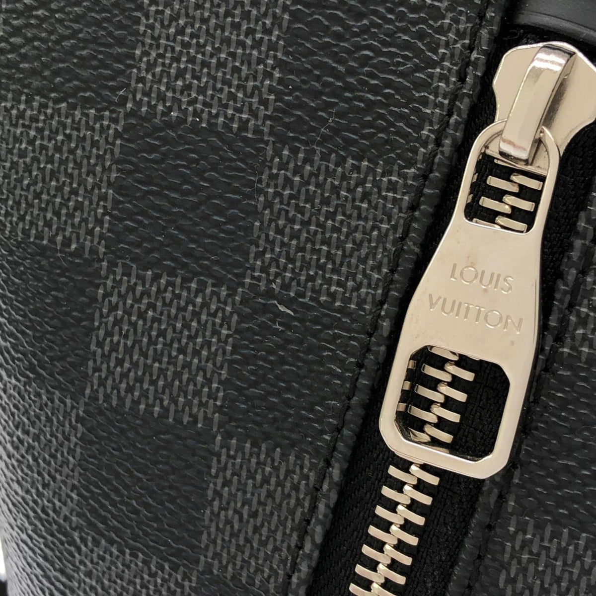 Louis Vuitton Dark Gray Graphite Coated Canvas Shoulder Bag (Pre-Owned)
