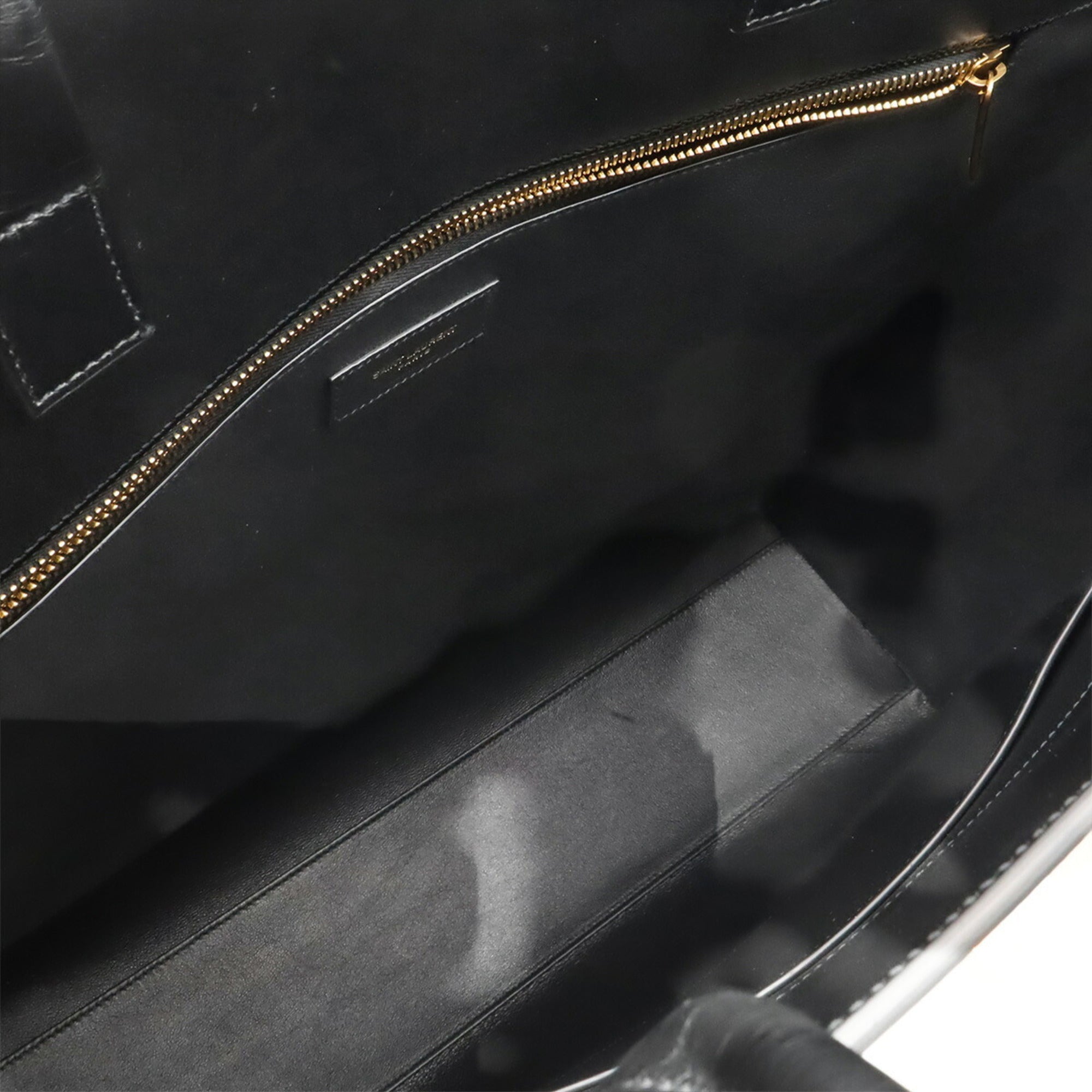 Yves Saint Laurent Black Leather Tote Bag (Pre-Owned)