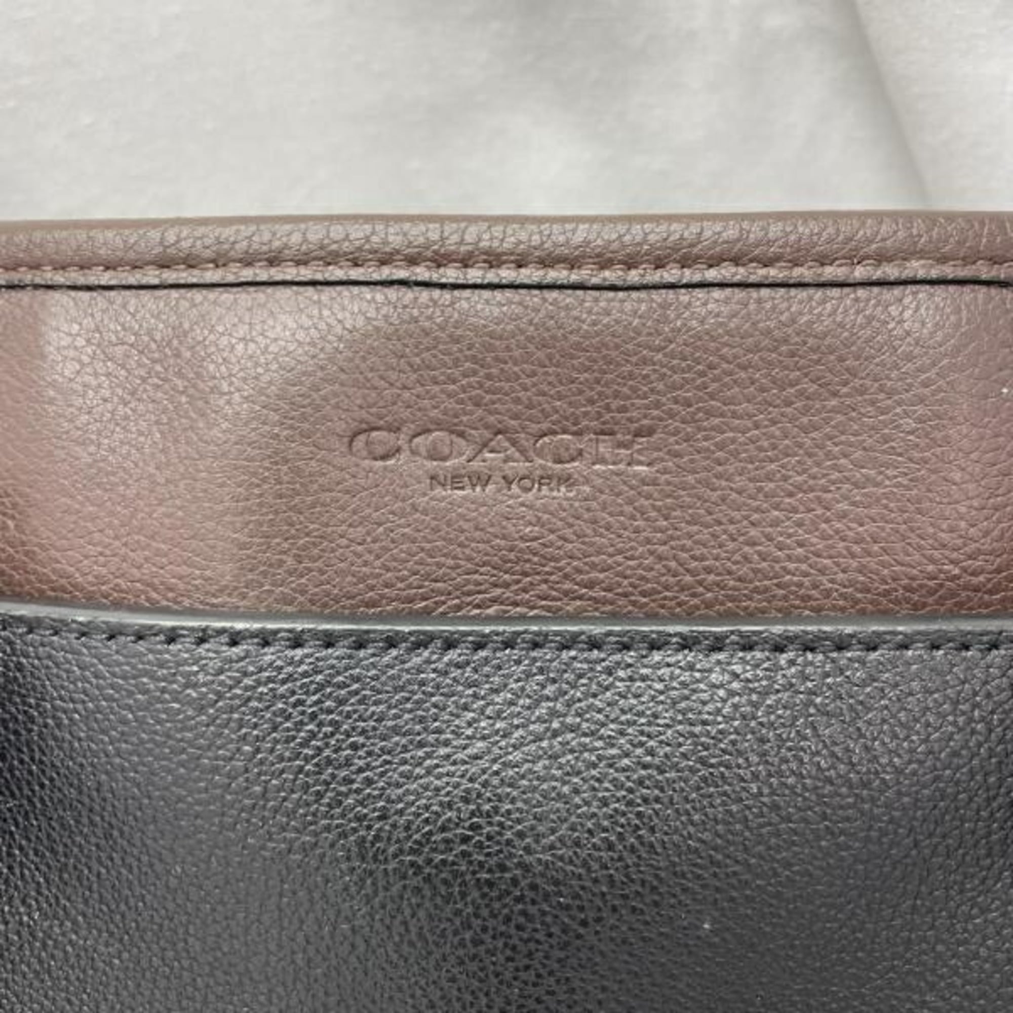 Coach Black Blue Brown Leather (Pre-Owned)