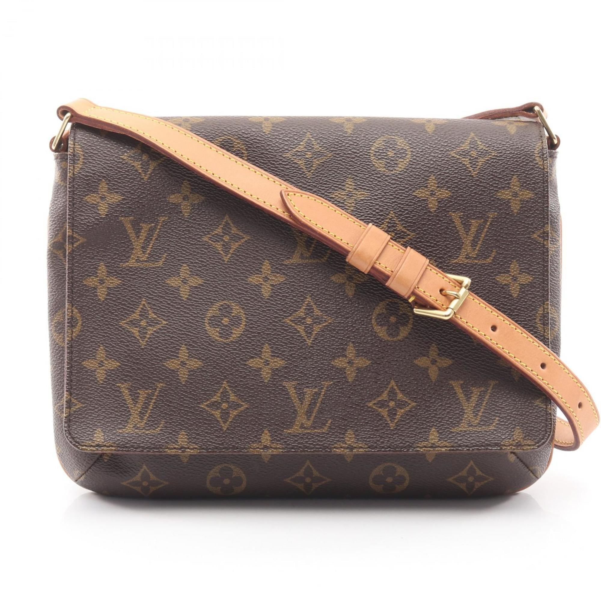 Louis Vuitton Brown Monogram Coated Canvas Leather Shoulder Bag (Pre-Owned)