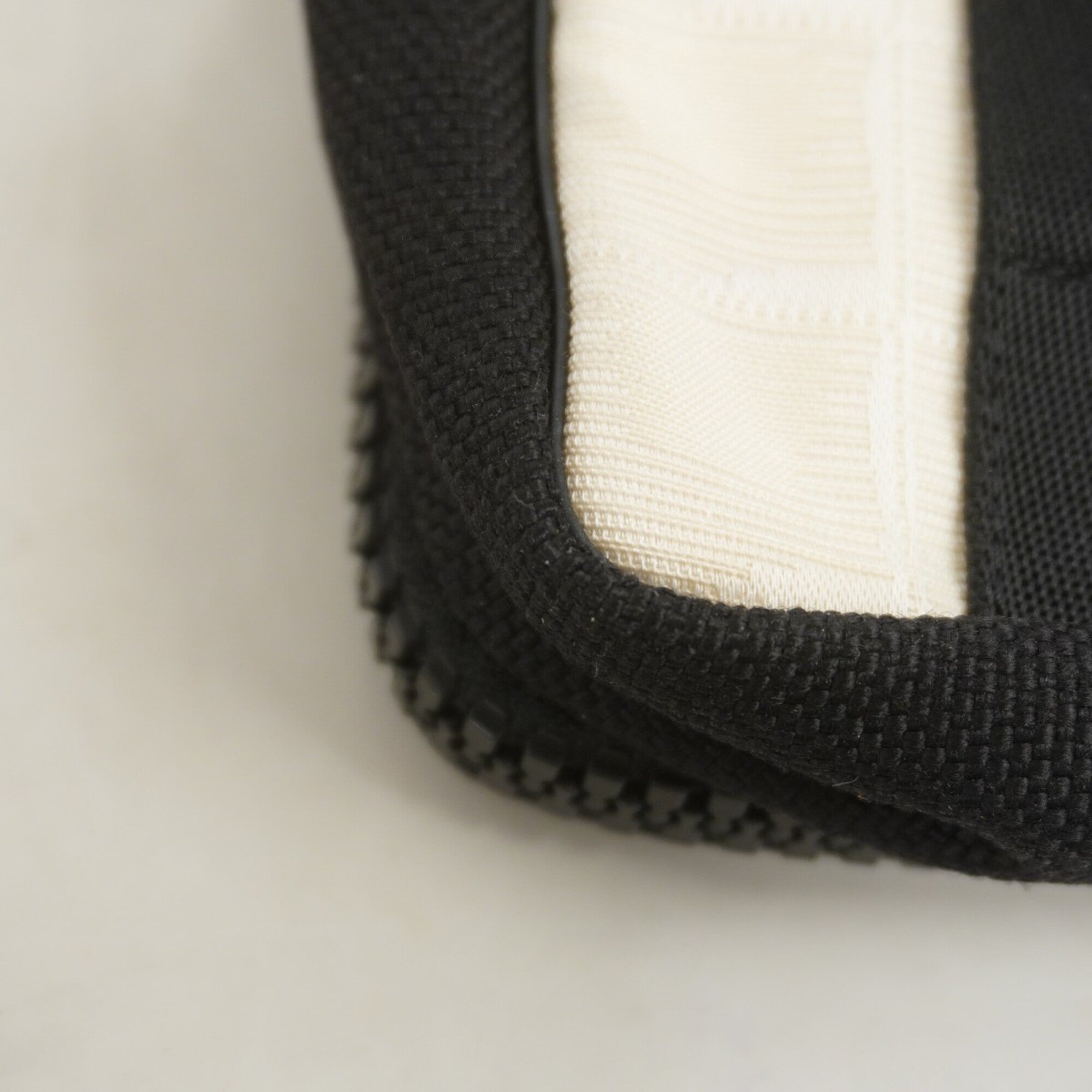Chanel Black Ivory Nylon Shoulder Bag (Pre-Owned)