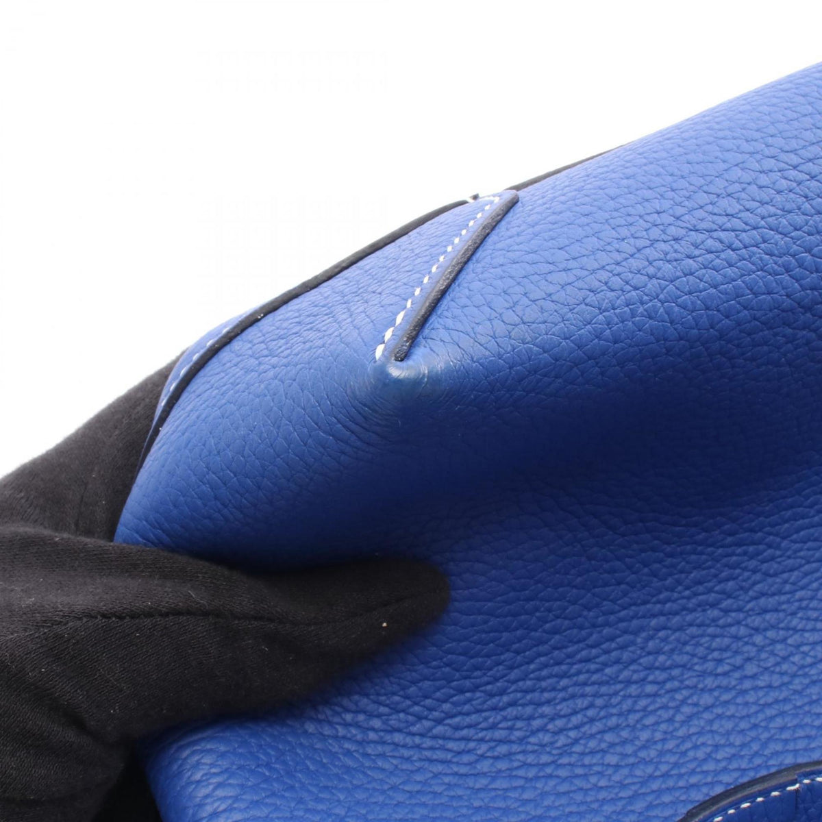 Hermes Blue Taurillon Clemence Leather Tote Bag (Pre-Owned)