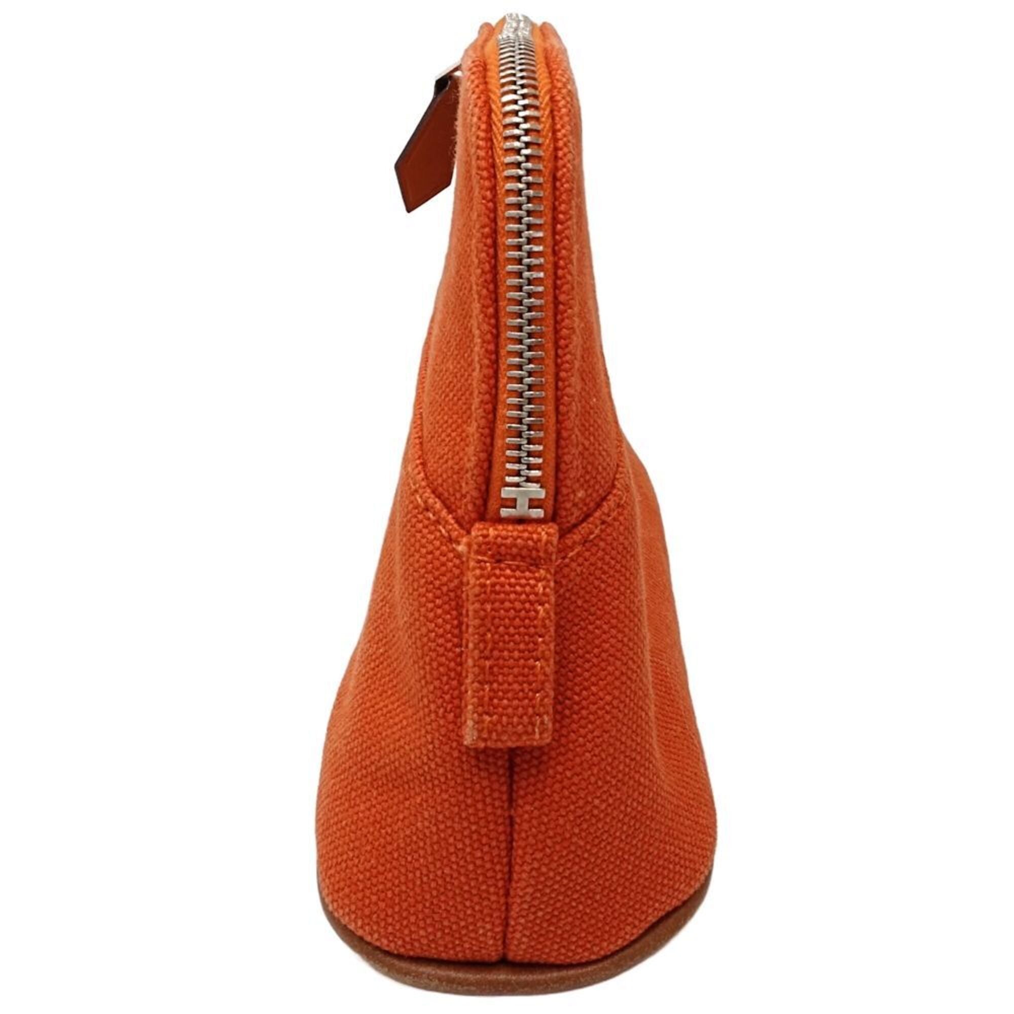 Hermes Orange Canvas Pouch (Pre-Owned)