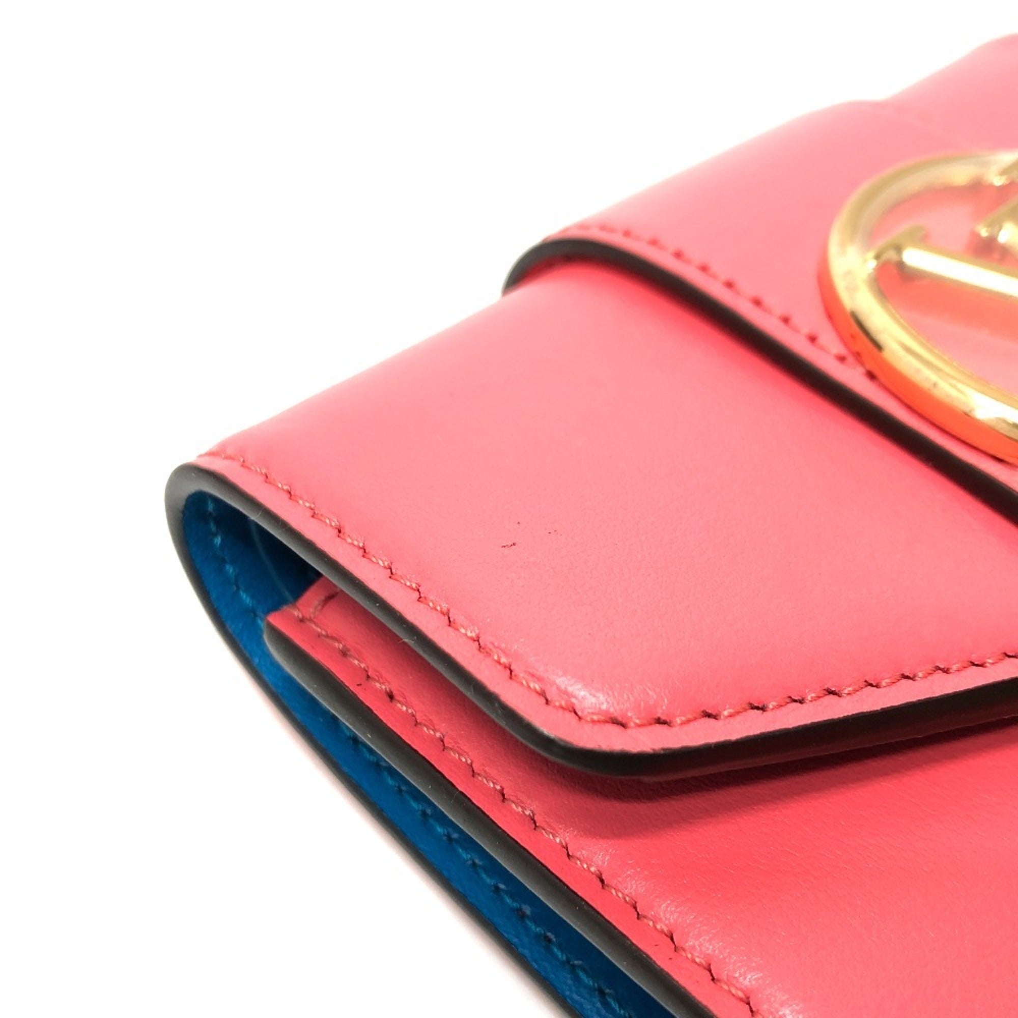 Louis Vuitton Blue Dahlia Galle Pink Leather Coin Purse/Coin Case (Pre-Owned)