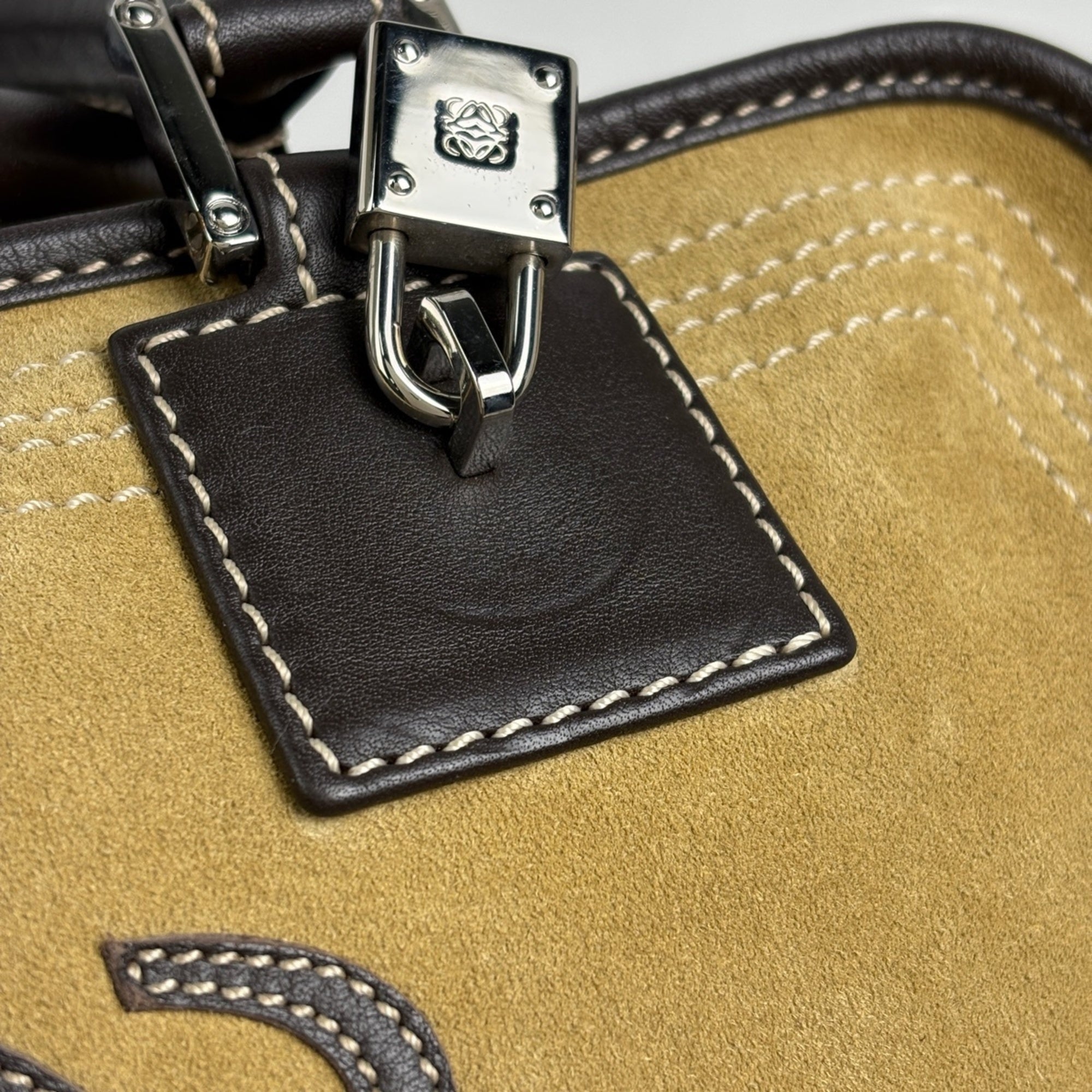 Loewe Brown Suede Leather Handbag (Pre-Owned)