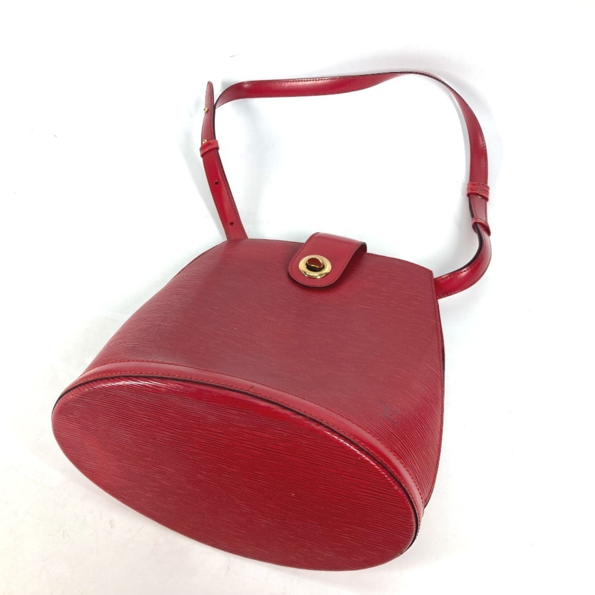 Louis Vuitton Castilian Red Red Color Epi Leather Shoulder Bag (Pre-Owned)