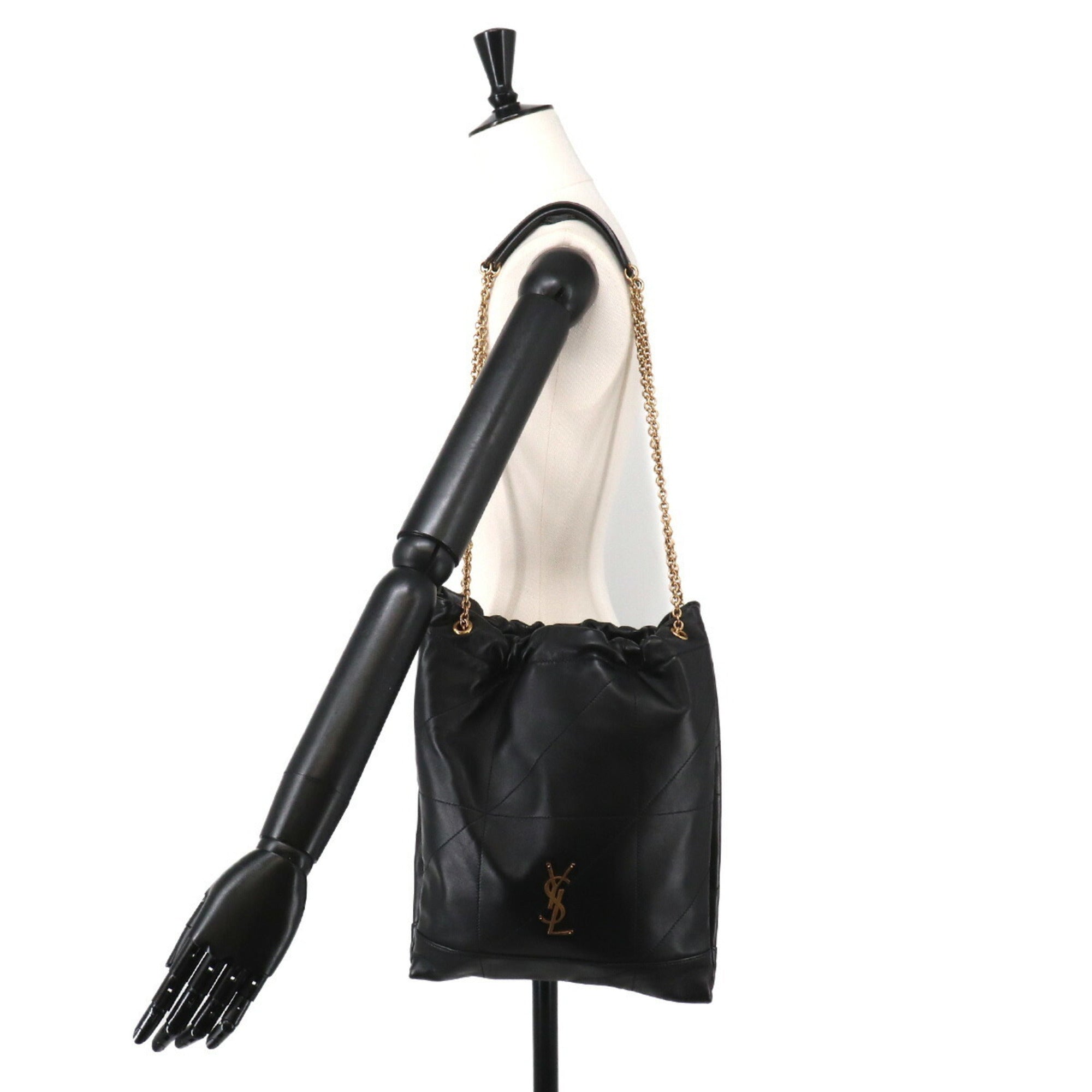 Saint Laurent Black Leather Handbag Shoulder Bag (Pre-Owned)