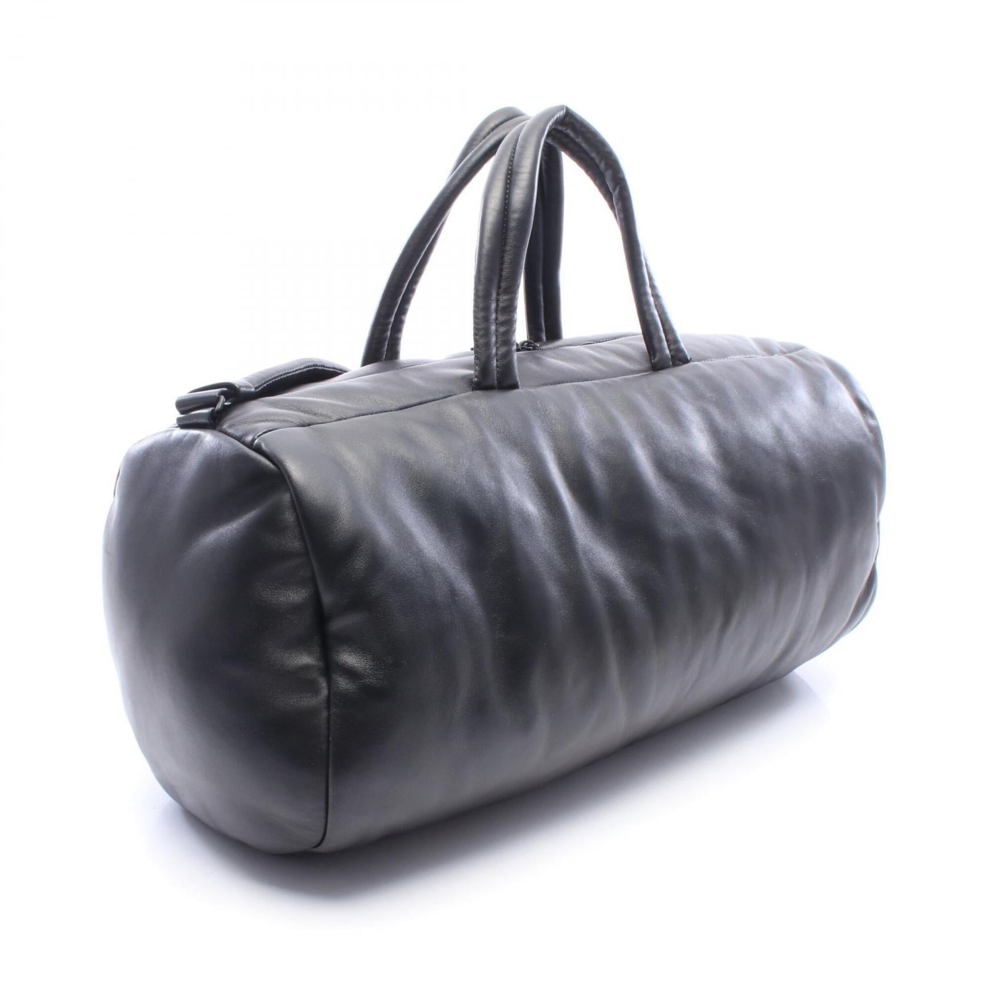 Saint Laurent Black Leather Boston Bag Handbag (Pre-Owned)