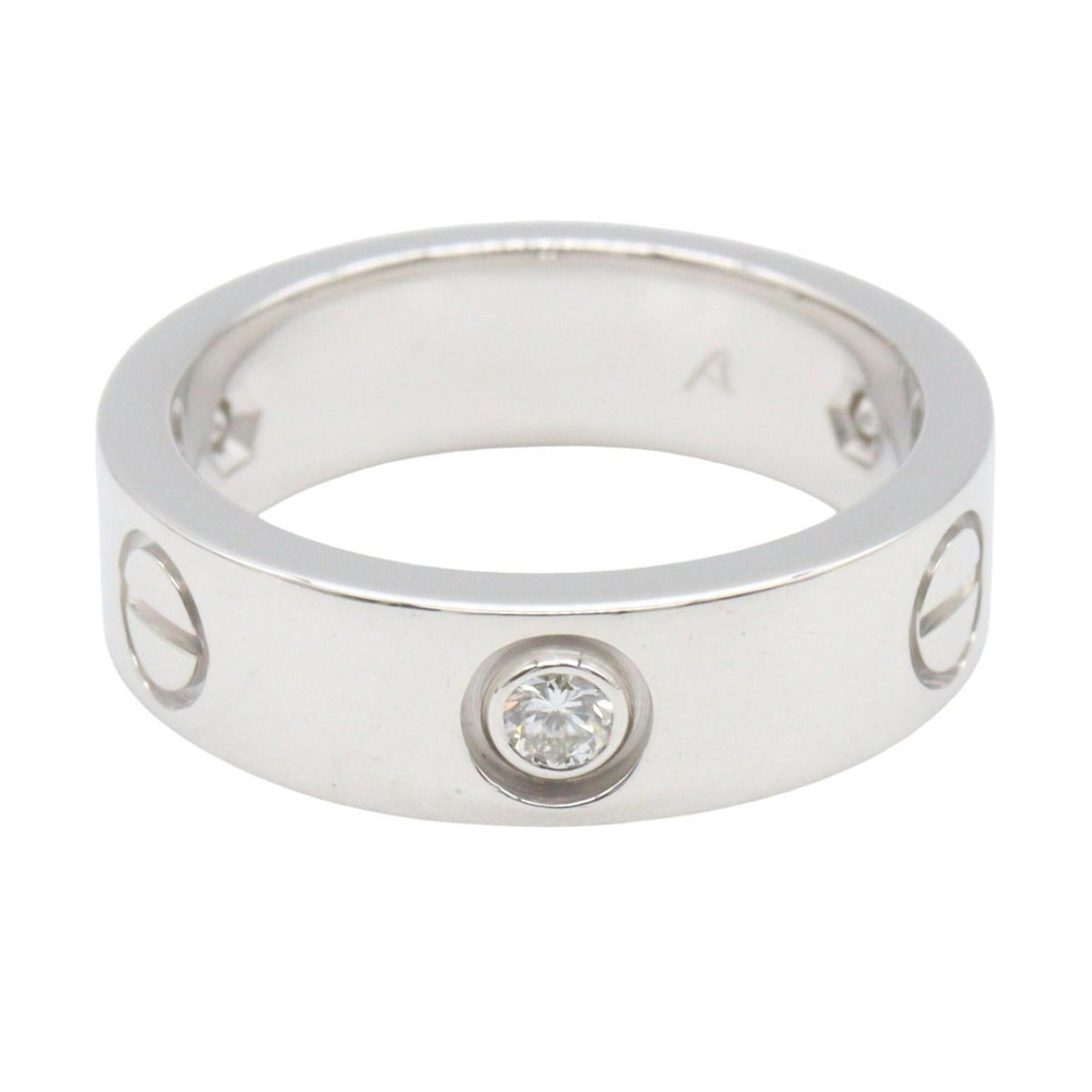 Cartier Silver Clear White Gold (18K) Band Ring (Pre-Owned)