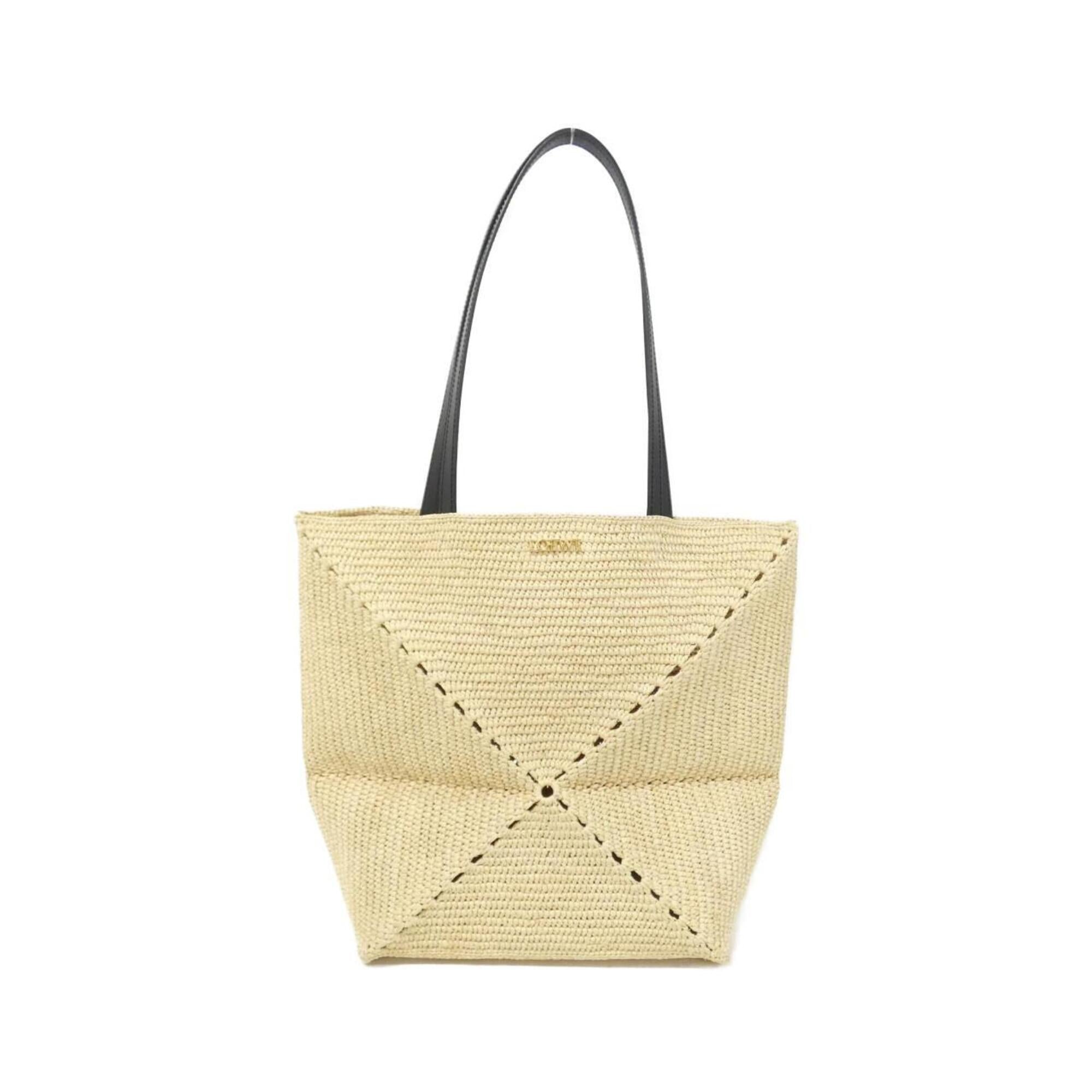 Loewe Beige Raffia Leather Handbag (Pre-Owned)