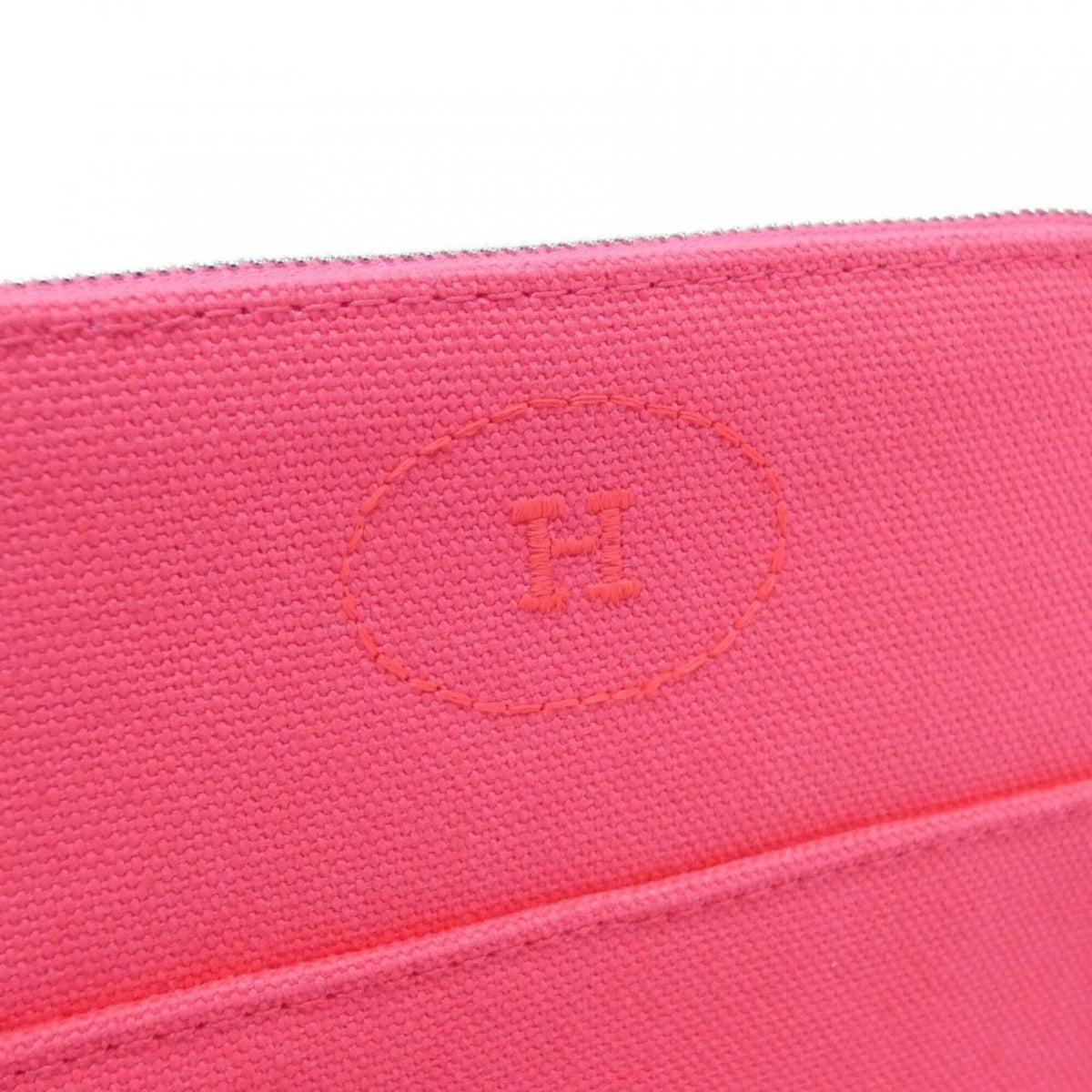 Hermes Pink Canvas Handbag Pouch (Pre-Owned)