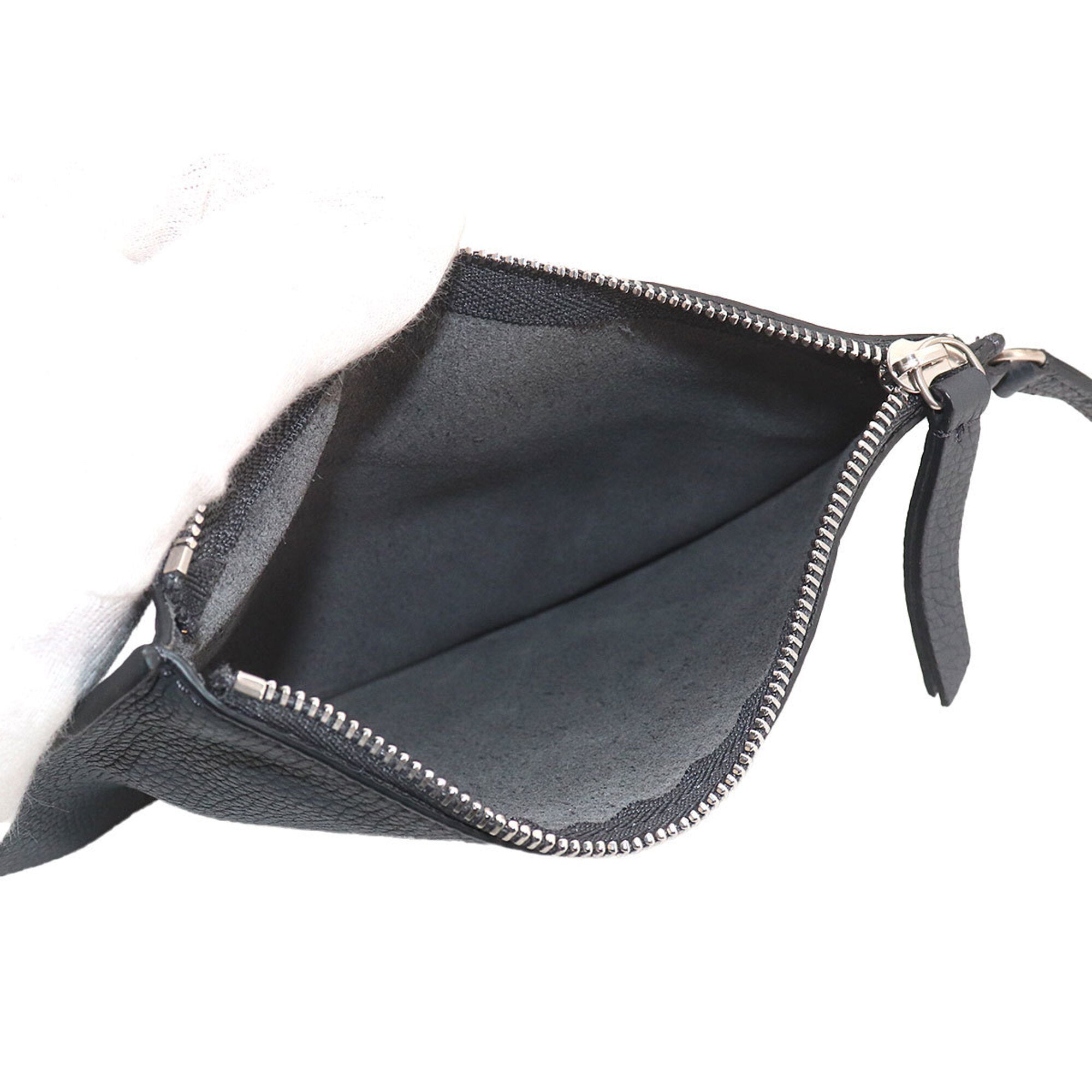 Celine Gray Leather Handbag Pouch (Pre-Owned)