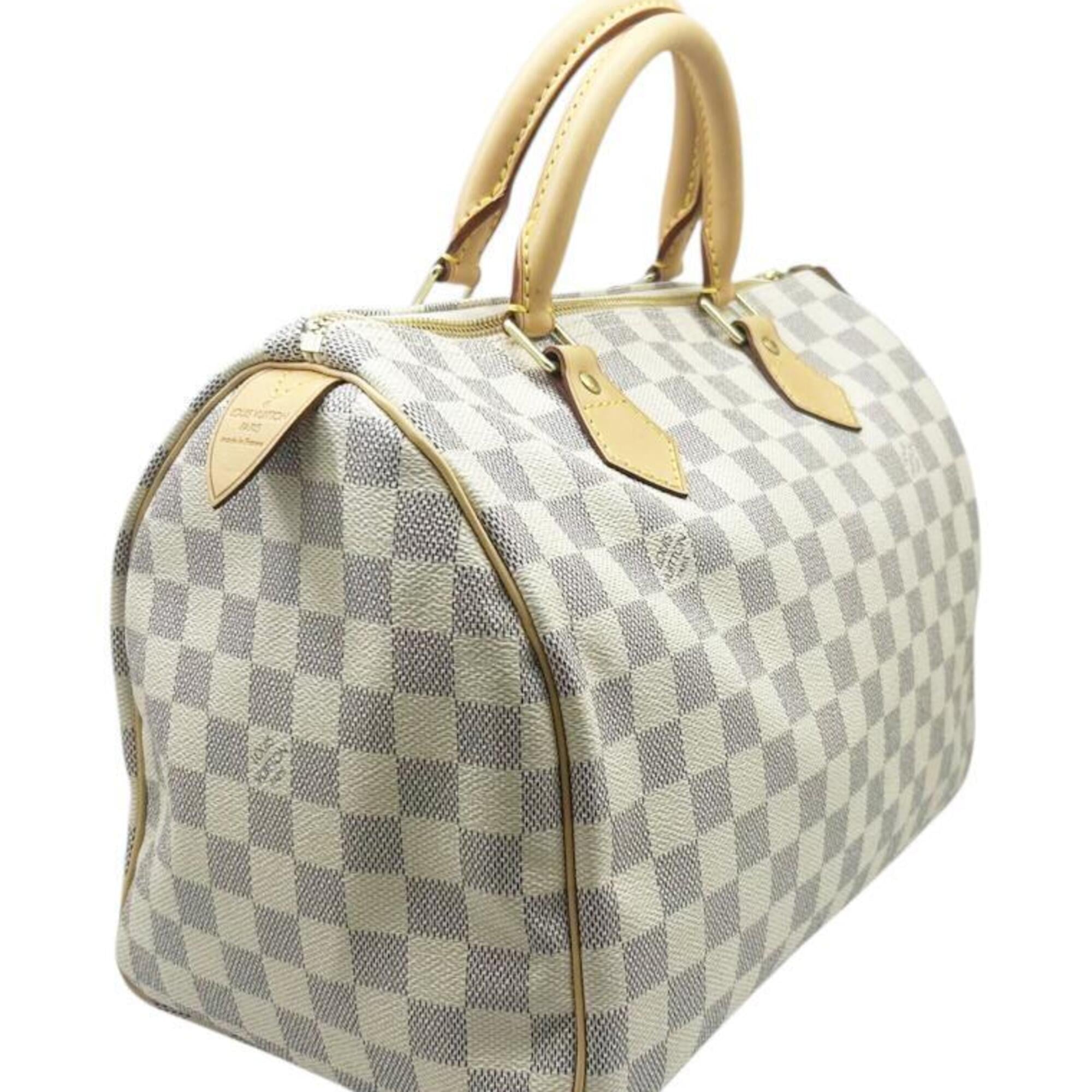 Louis Vuitton White Damier Azur Handbag (Pre-Owned)
